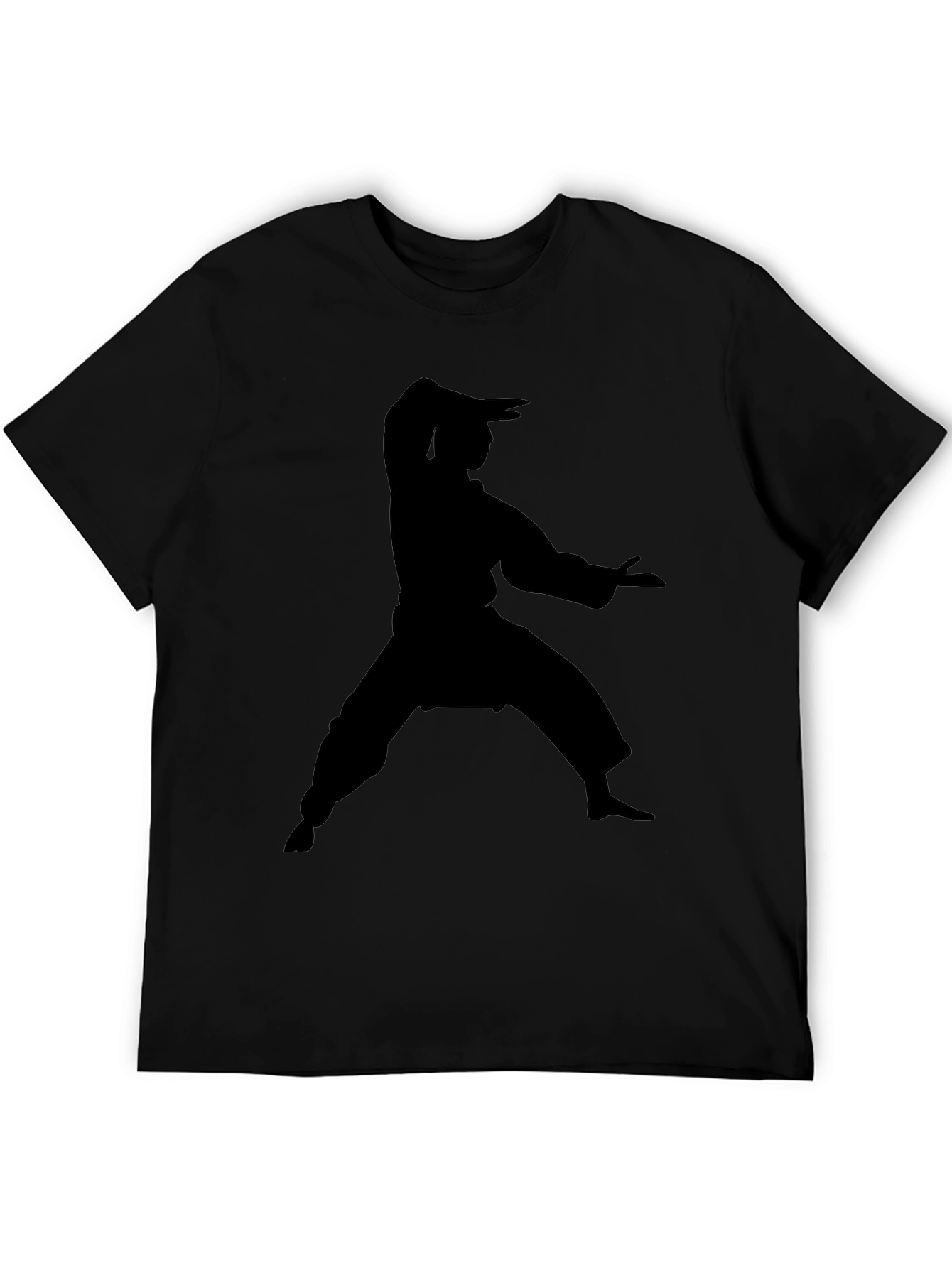 Martial Arts Silhouette Black T-Shirt