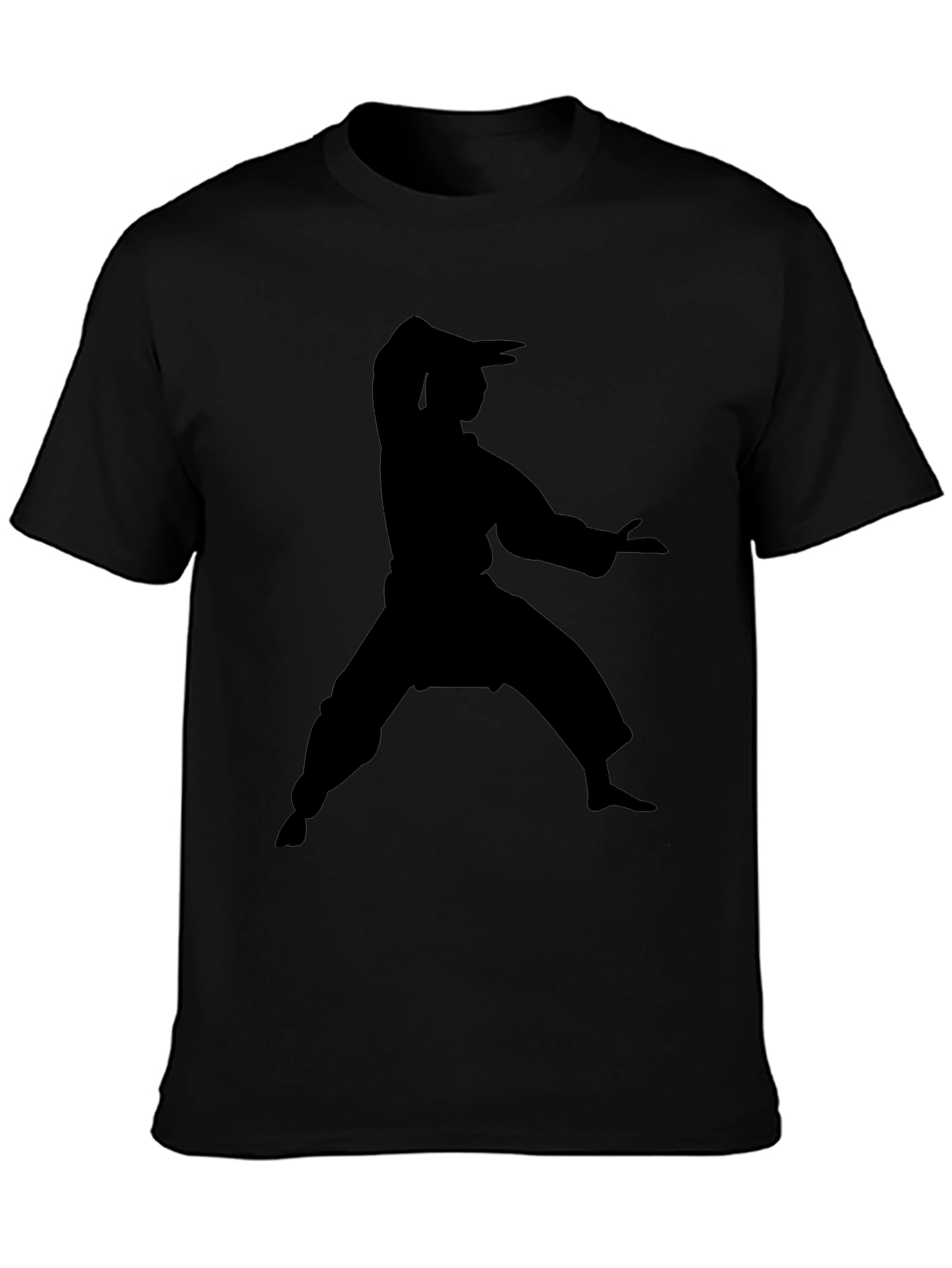 Martial Arts Silhouette Black T-Shirt