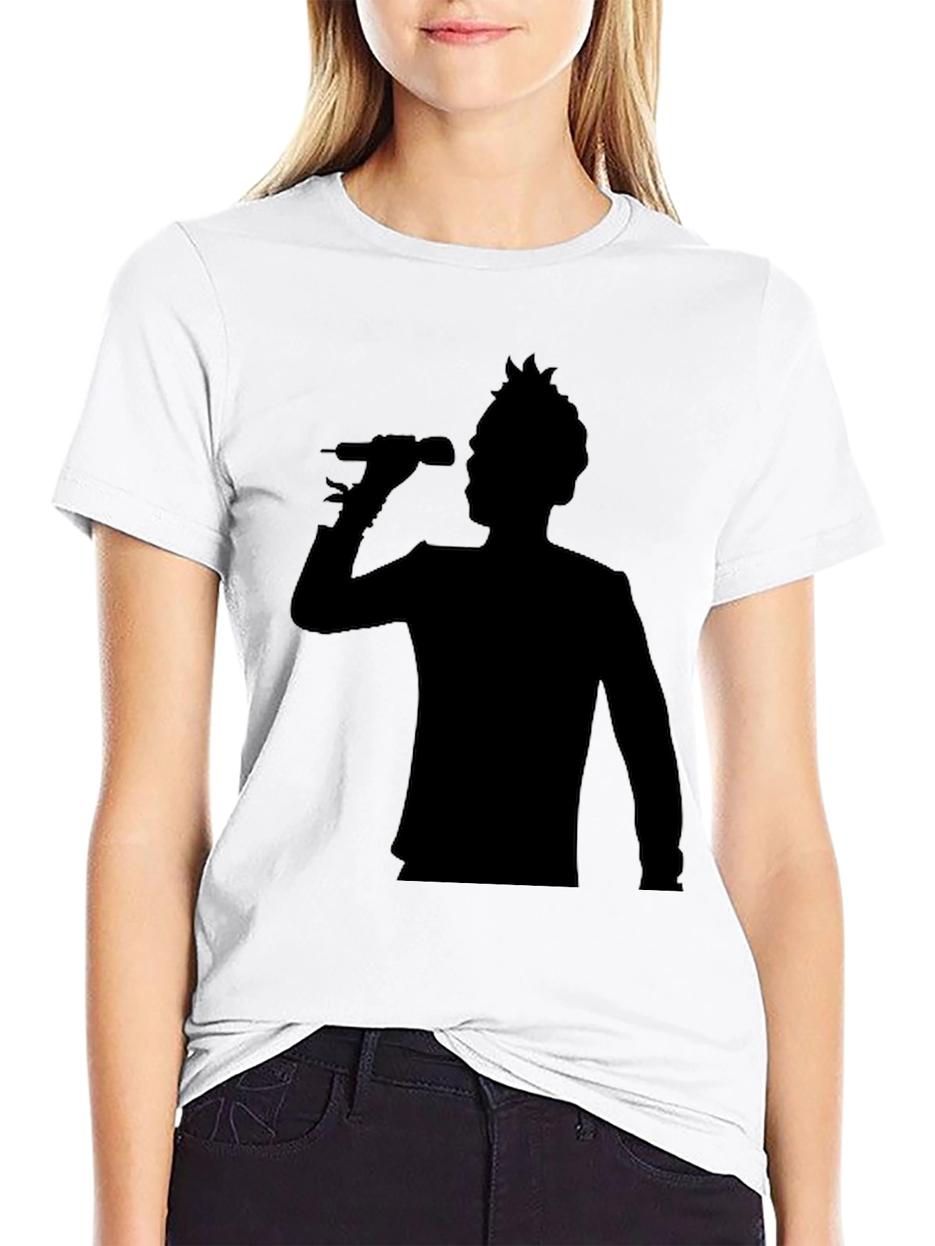 Silhouette Singer Black T-Shirt