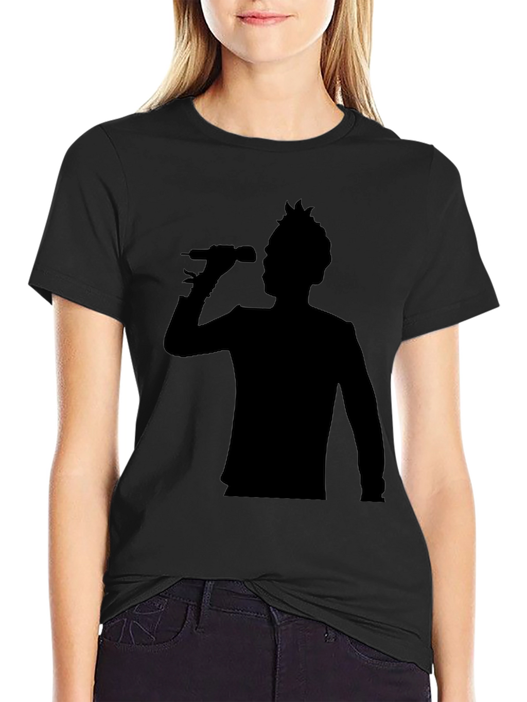 Silhouette Singer Black T-Shirt