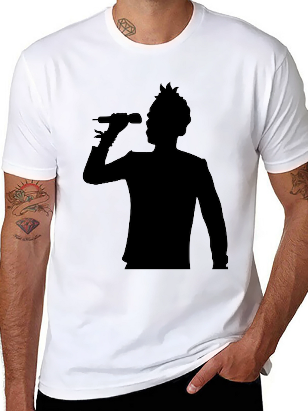 Silhouette Singer Black T-Shirt