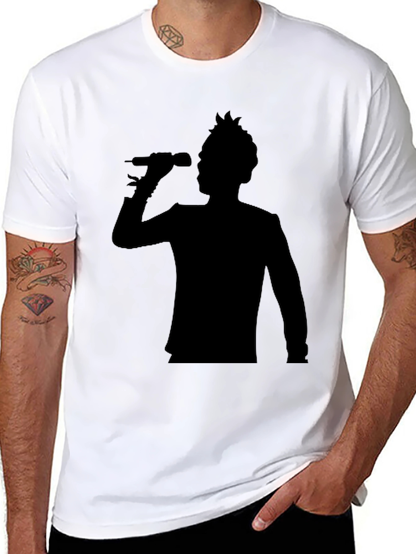 Silhouette Singer Black T-Shirt