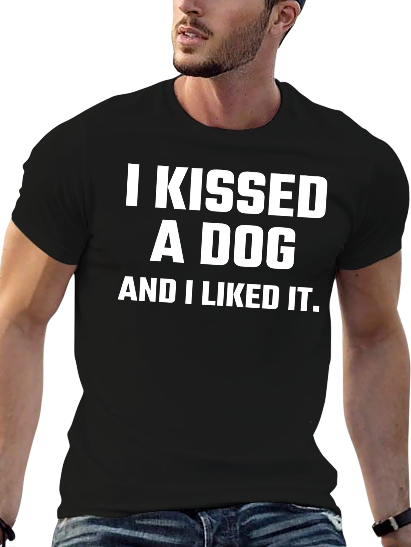 I Kissed a Dog T-Shirt Funny Pet Lover Tee