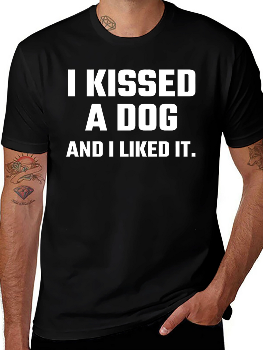I Kissed a Dog T-Shirt Funny Pet Lover Tee