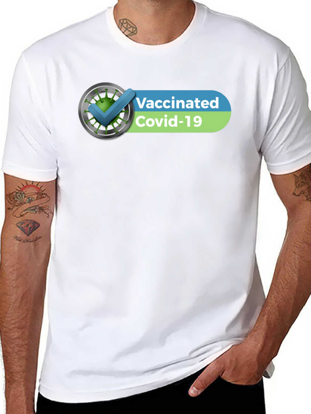 Vaccinated Covid-19 Checkmark T-Shirt