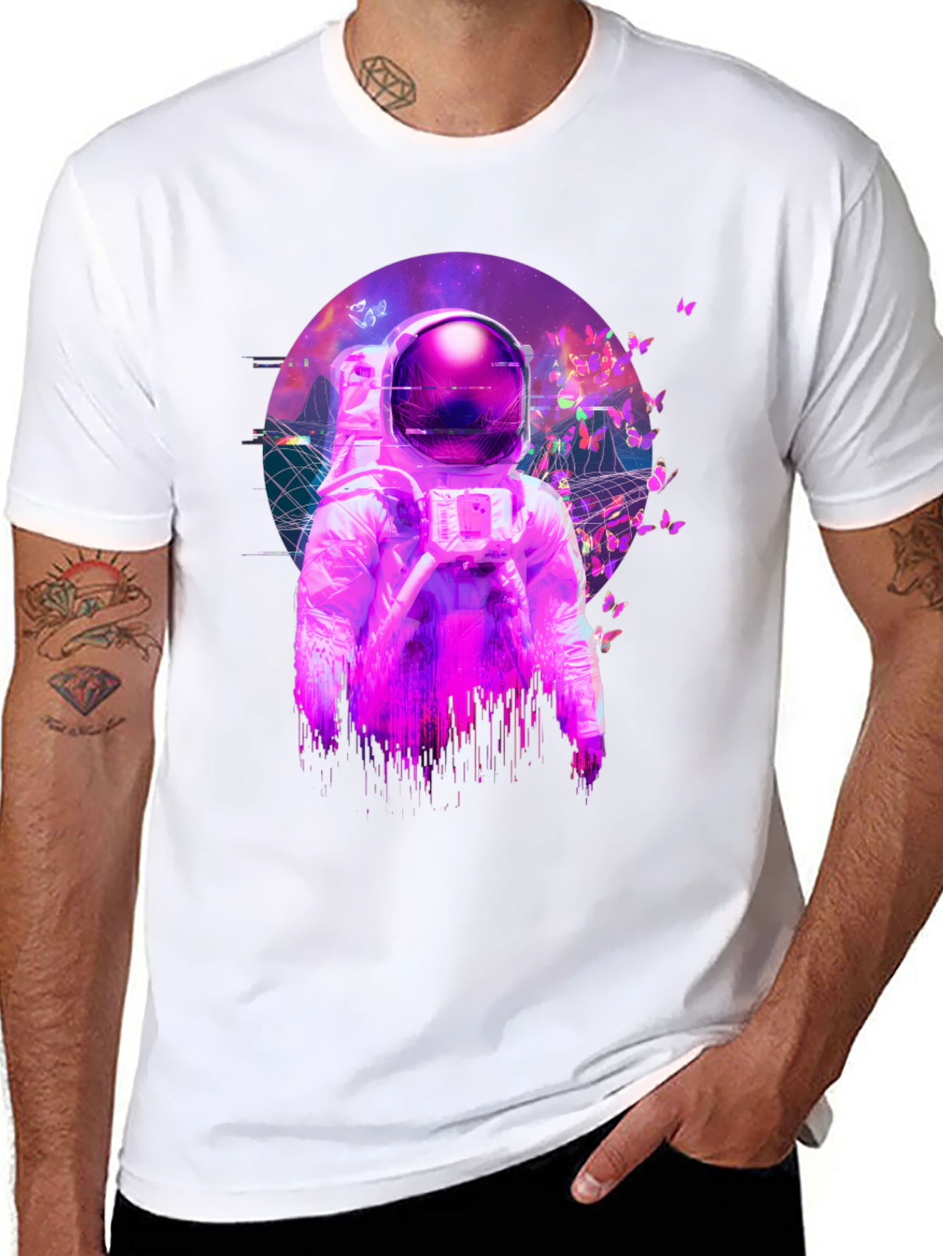 Astronaut Butterfly T-Shirt - Space Dreamer