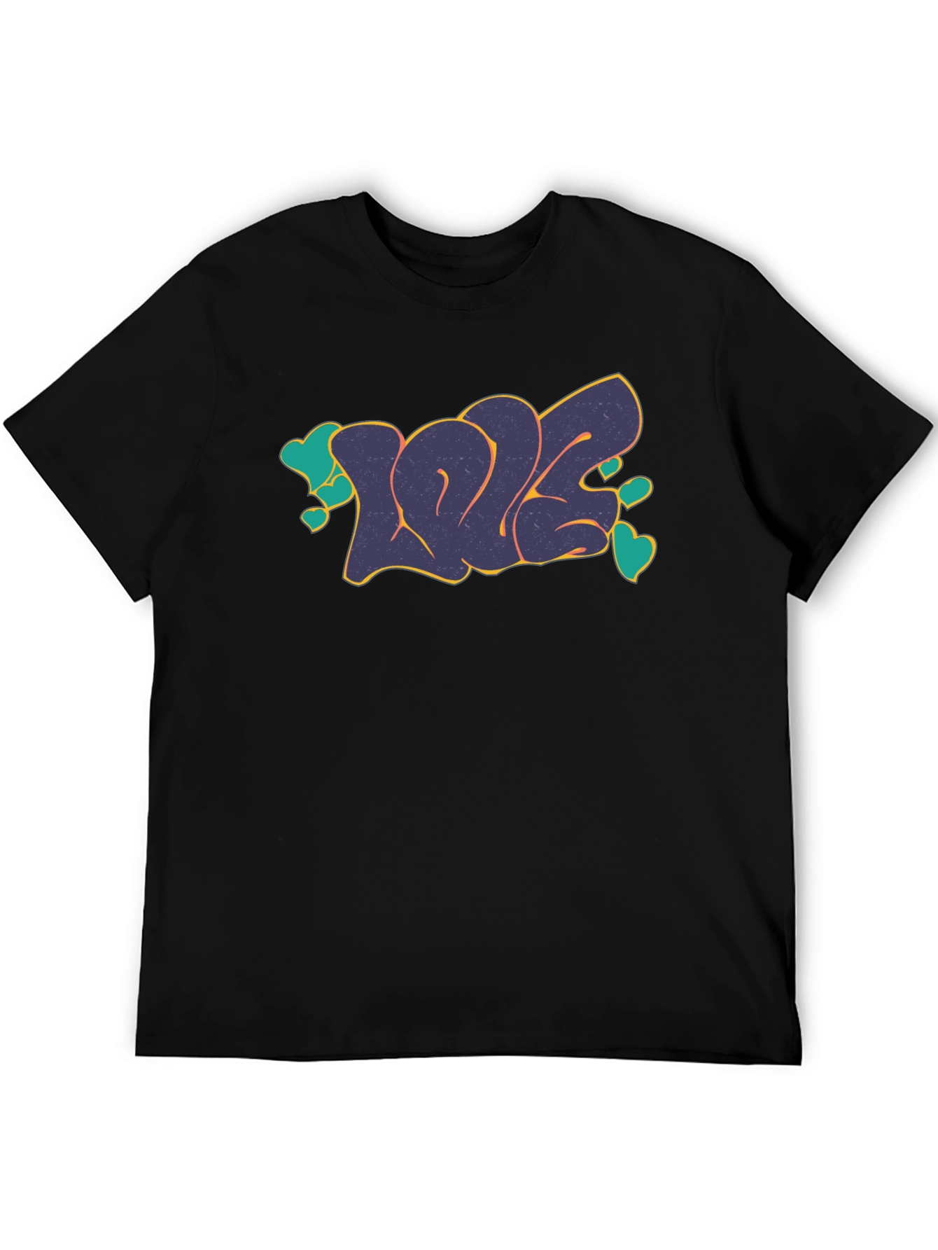 LOVE Graphic Print Crew Neck T-Shirt