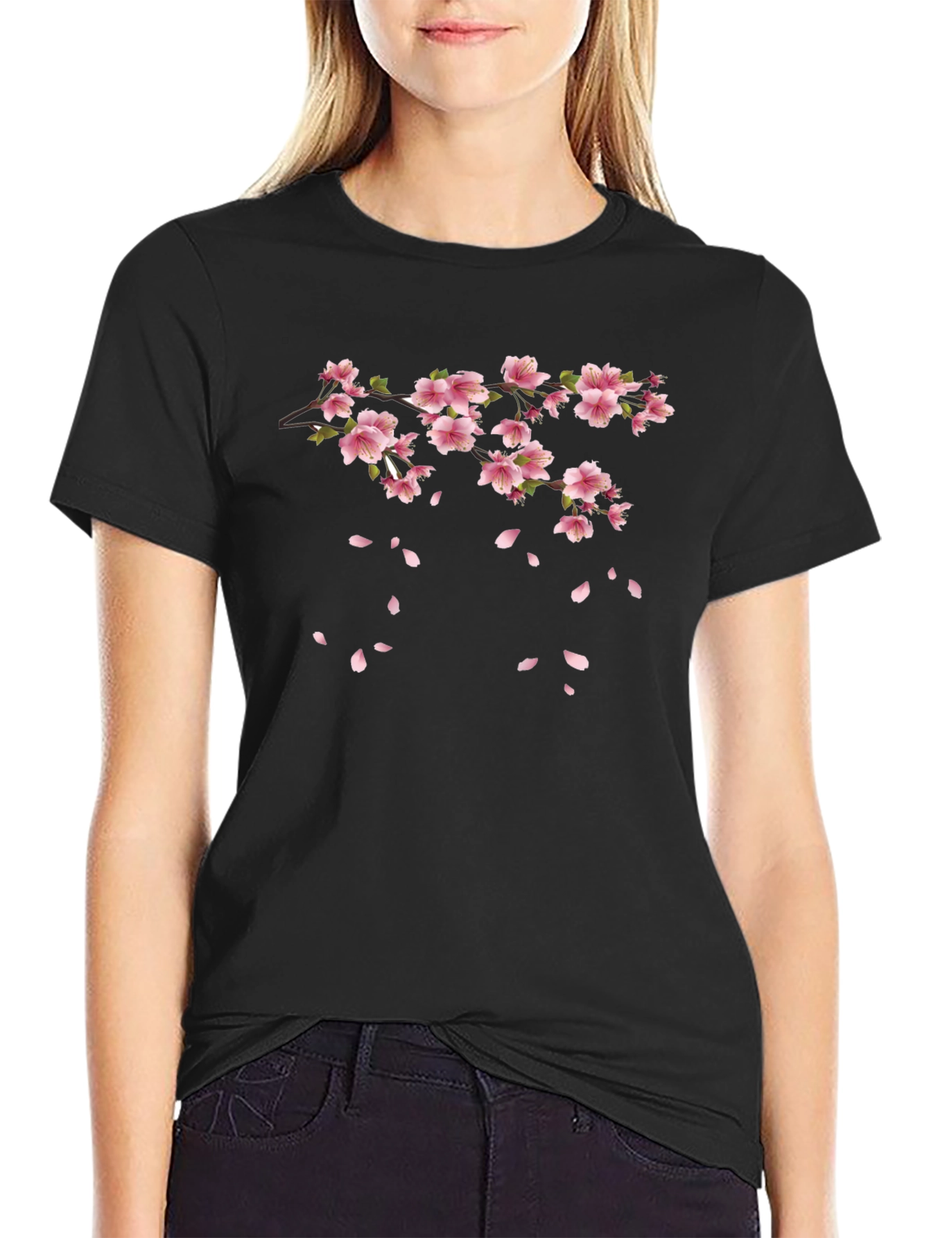 Blossom Branch Black T-Shirt