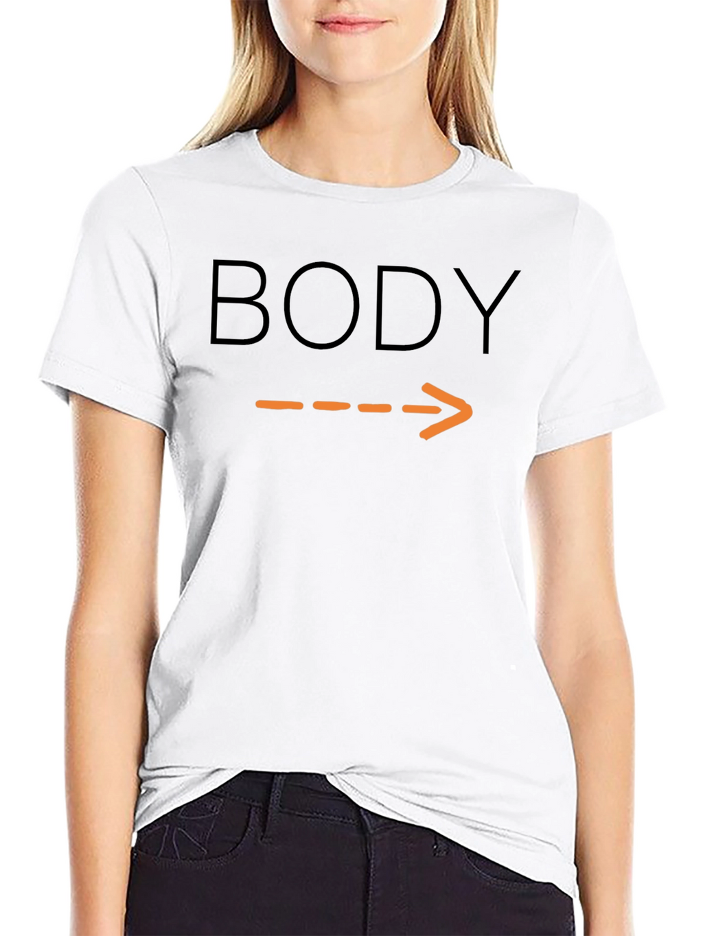 Humorous Body Arrow Pointing T-Shirt
