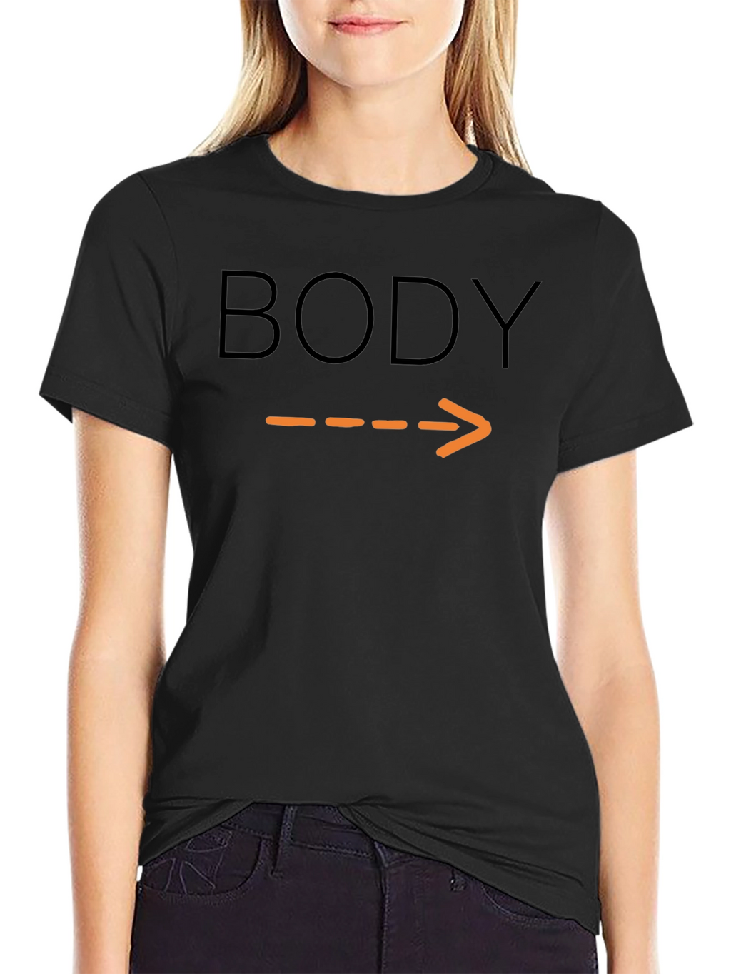 Humorous Body Arrow Pointing T-Shirt
