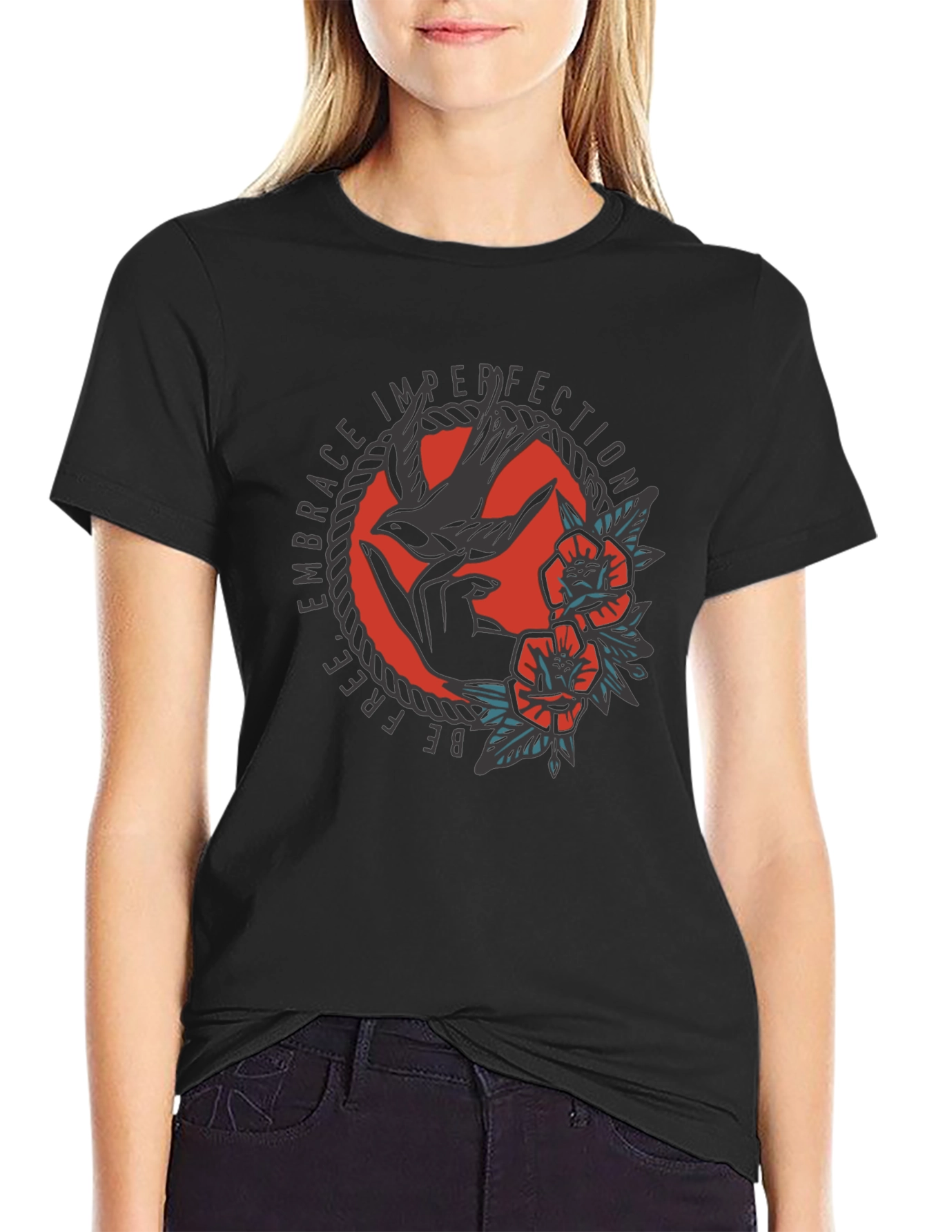 Embrace Imperfection Graphic Tee - Free Bird Shirt