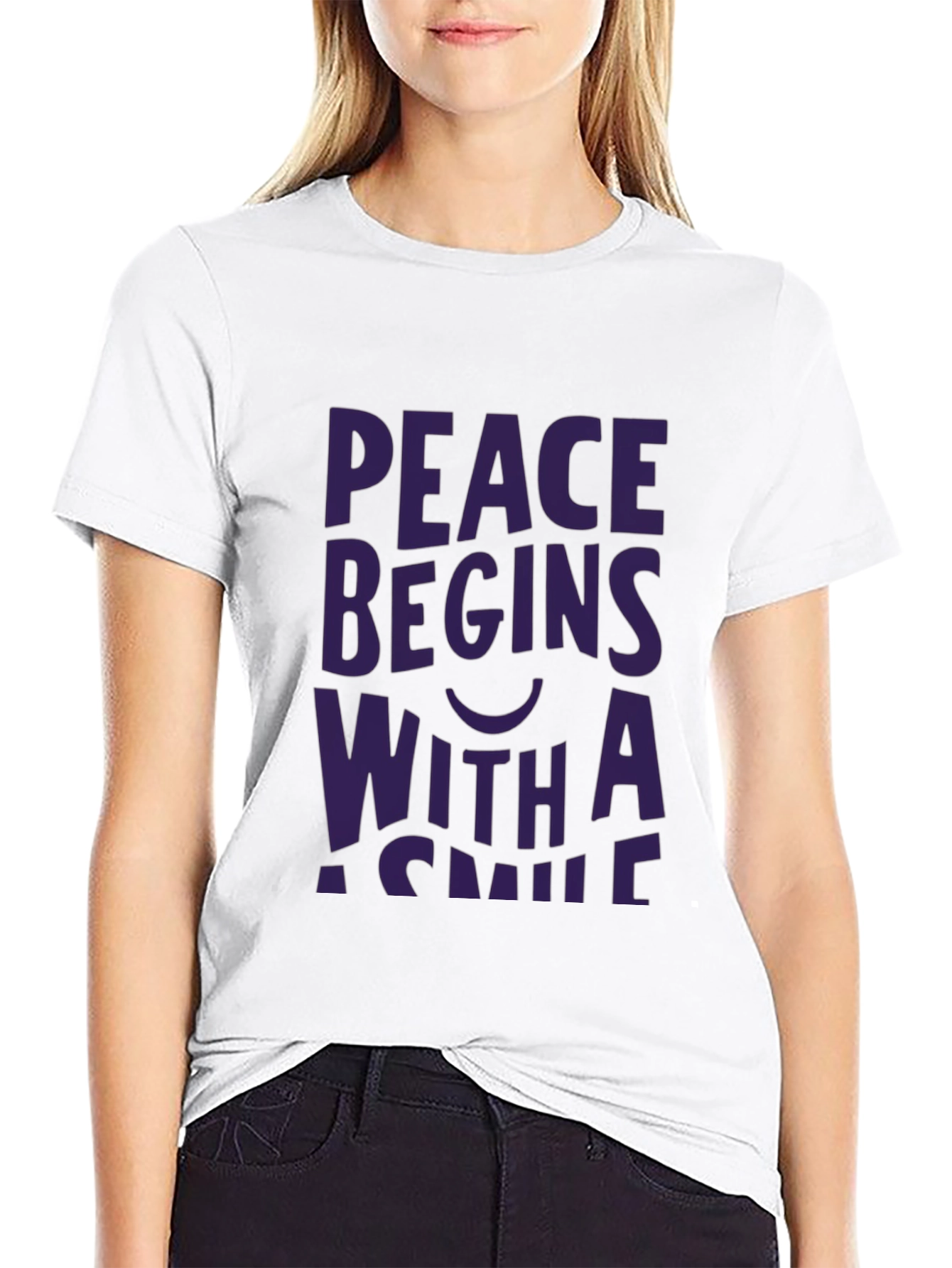 Peace Begins With a Smile Graphic Tee