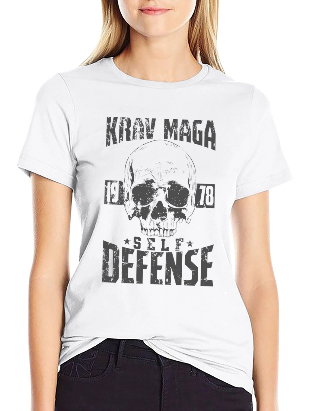 Krav Maga Self Defense Skull Graphic Tee