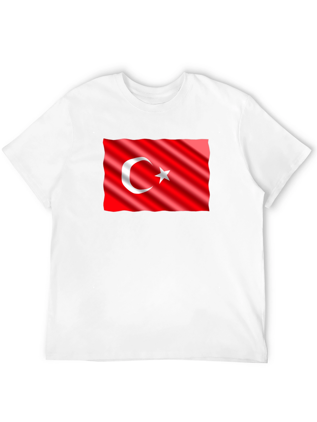 Turkey Flag Graphic Tee - Black Cotton T-Shirt