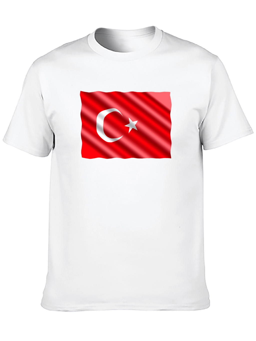Turkey Flag Graphic Tee - Black Cotton T-Shirt