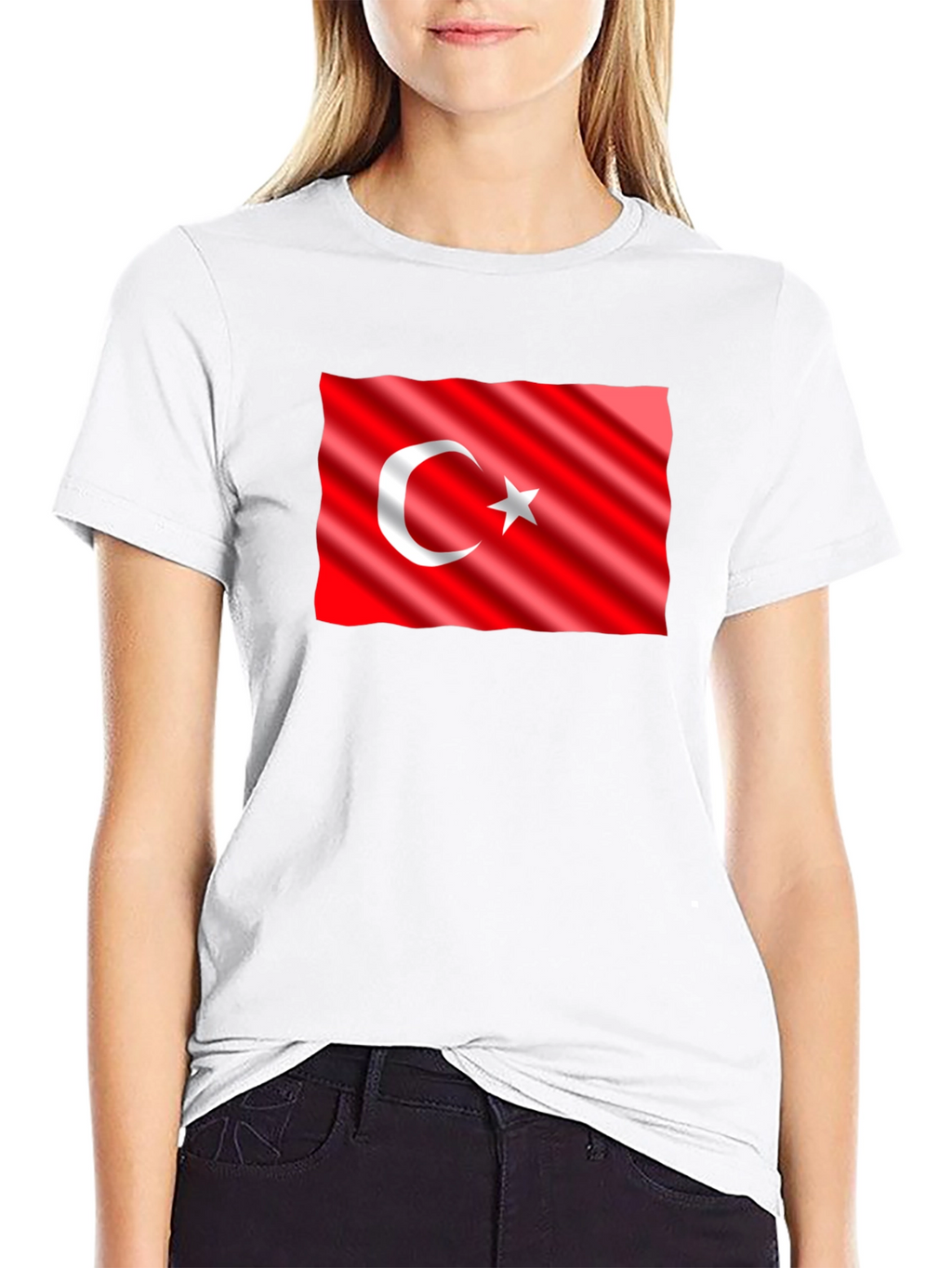 Turkey Flag Graphic Tee - Black Cotton T-Shirt