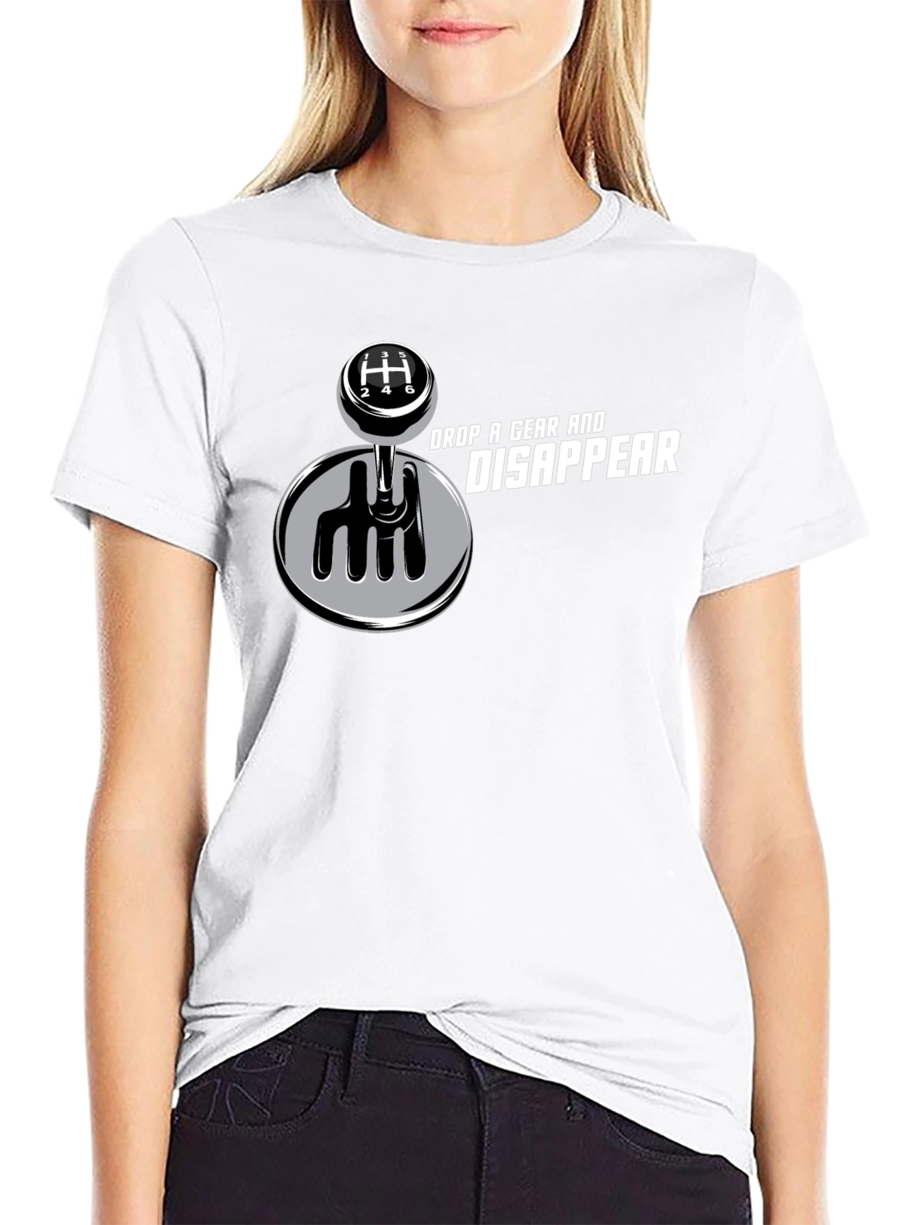 Drop A Gear and Disappear T-Shirt - Black - Manual Transmission