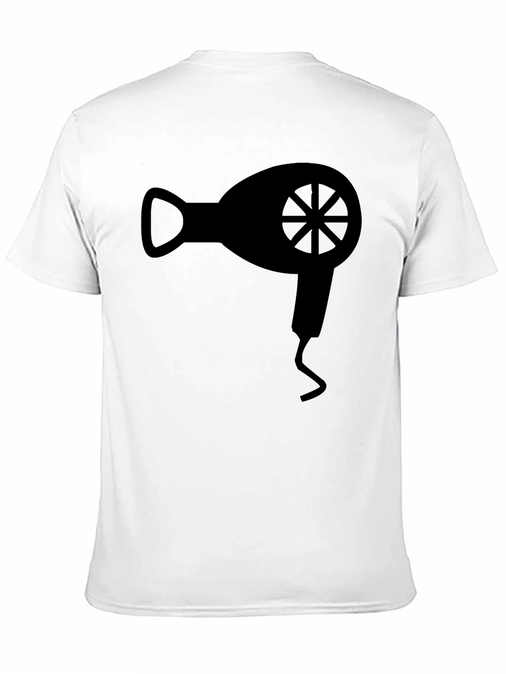 Hair Dryer Graphic Tee - Stylish Black Cotton T-Shirt