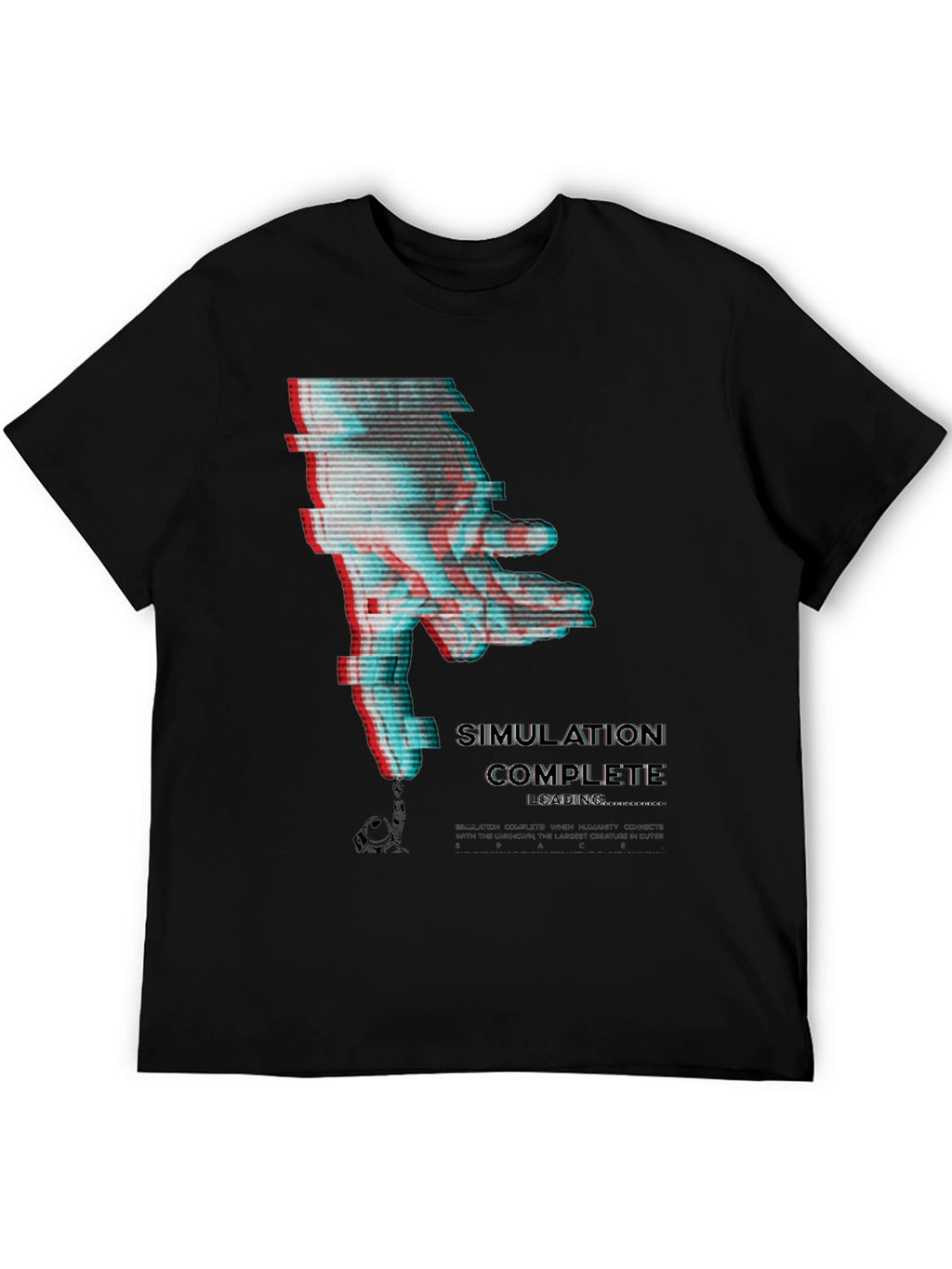 Simulation Complete Glitch T-Shirt