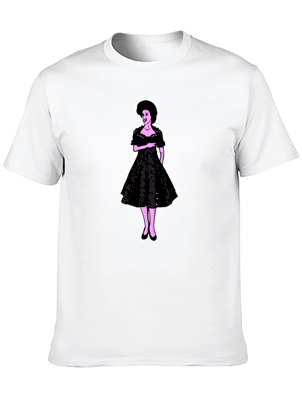Retro Dress Graphic Tee - Classic Style