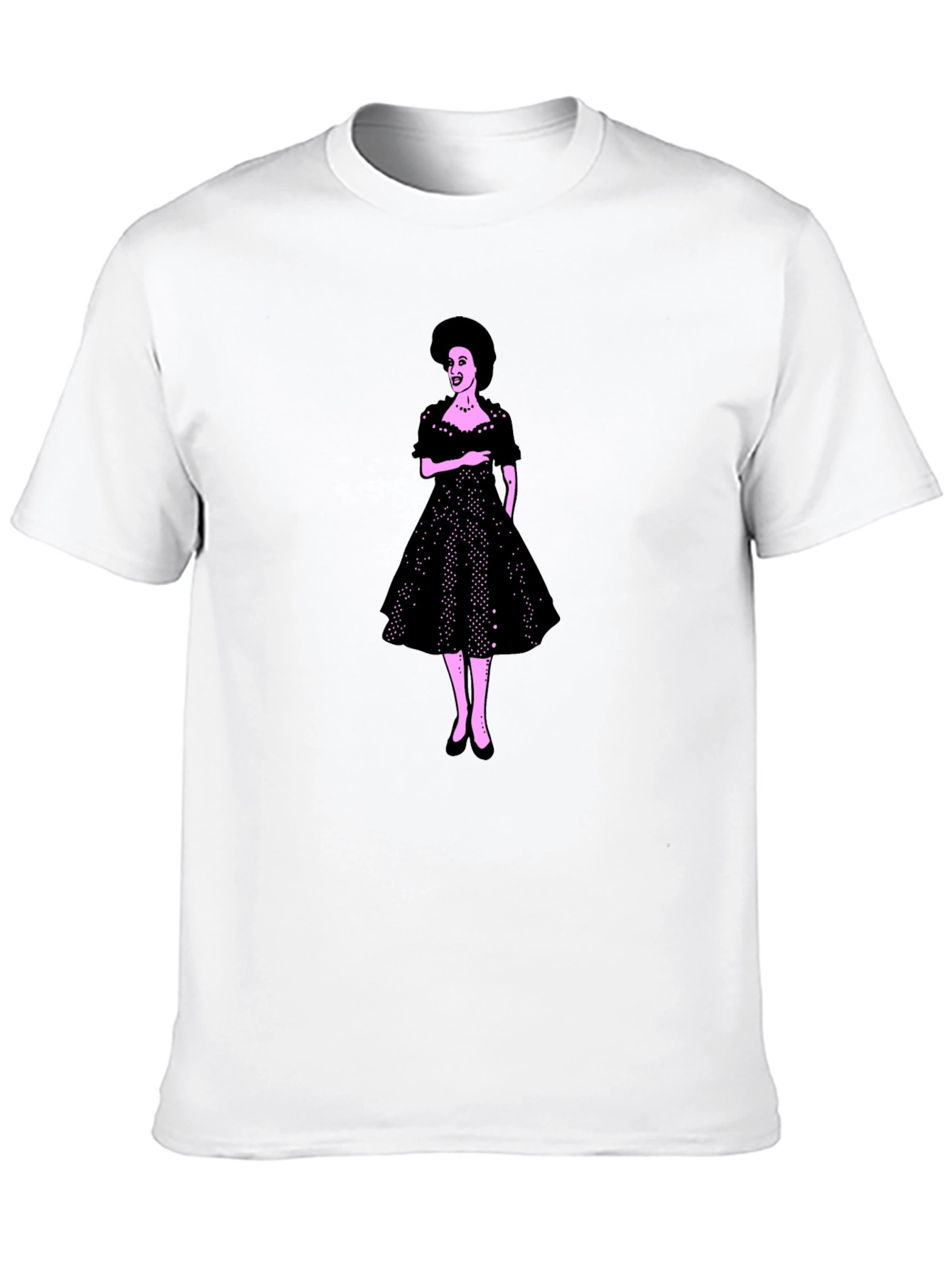 Retro Dress Graphic Tee - Classic Style