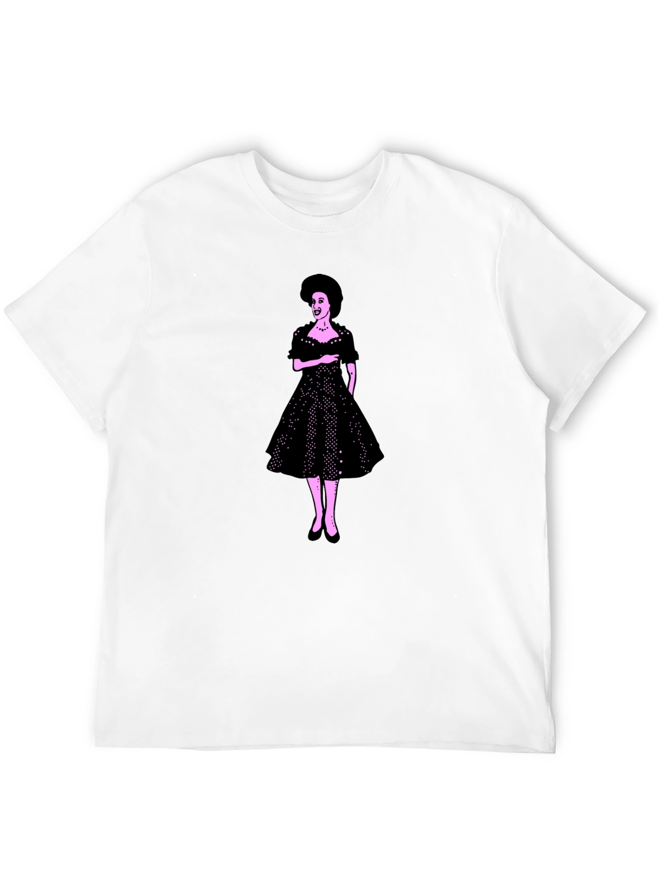 Retro Dress Graphic Tee - Classic Style