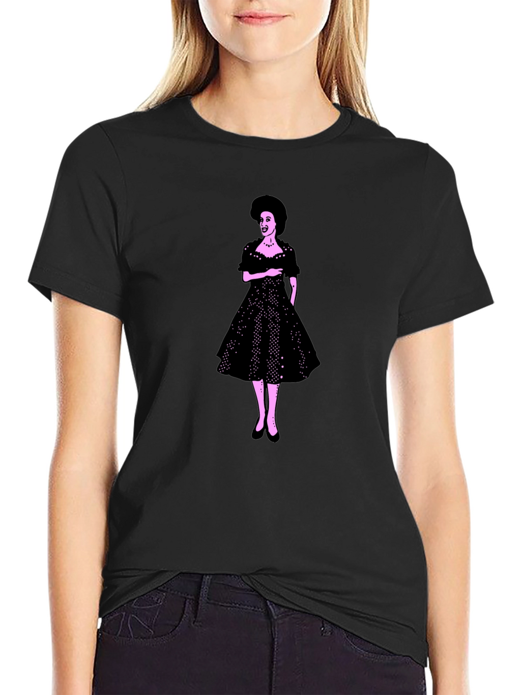 Retro Dress Graphic Tee - Classic Style