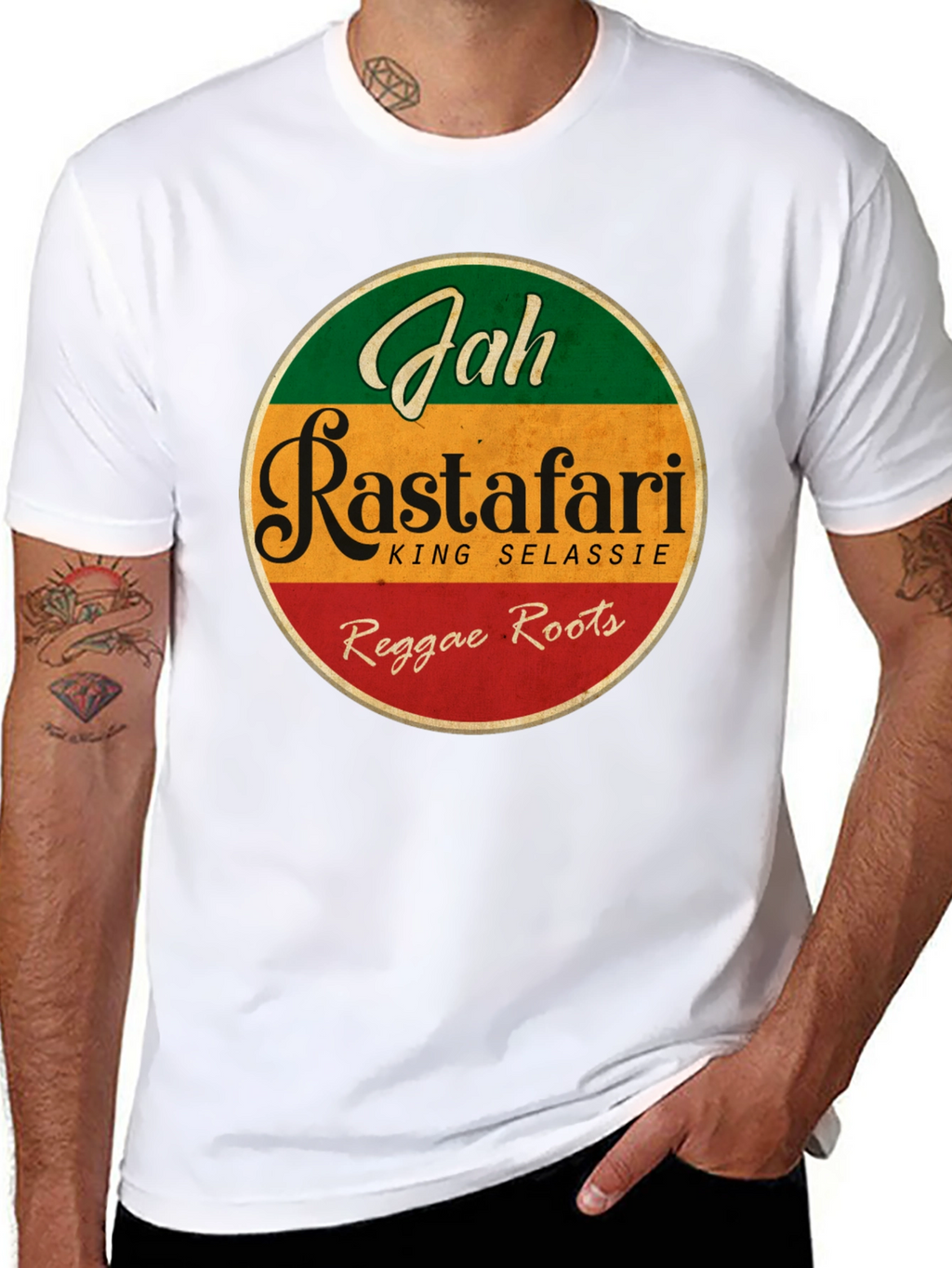 Rasta Reggae T-Shirt - Jah Rastafari King Selassie