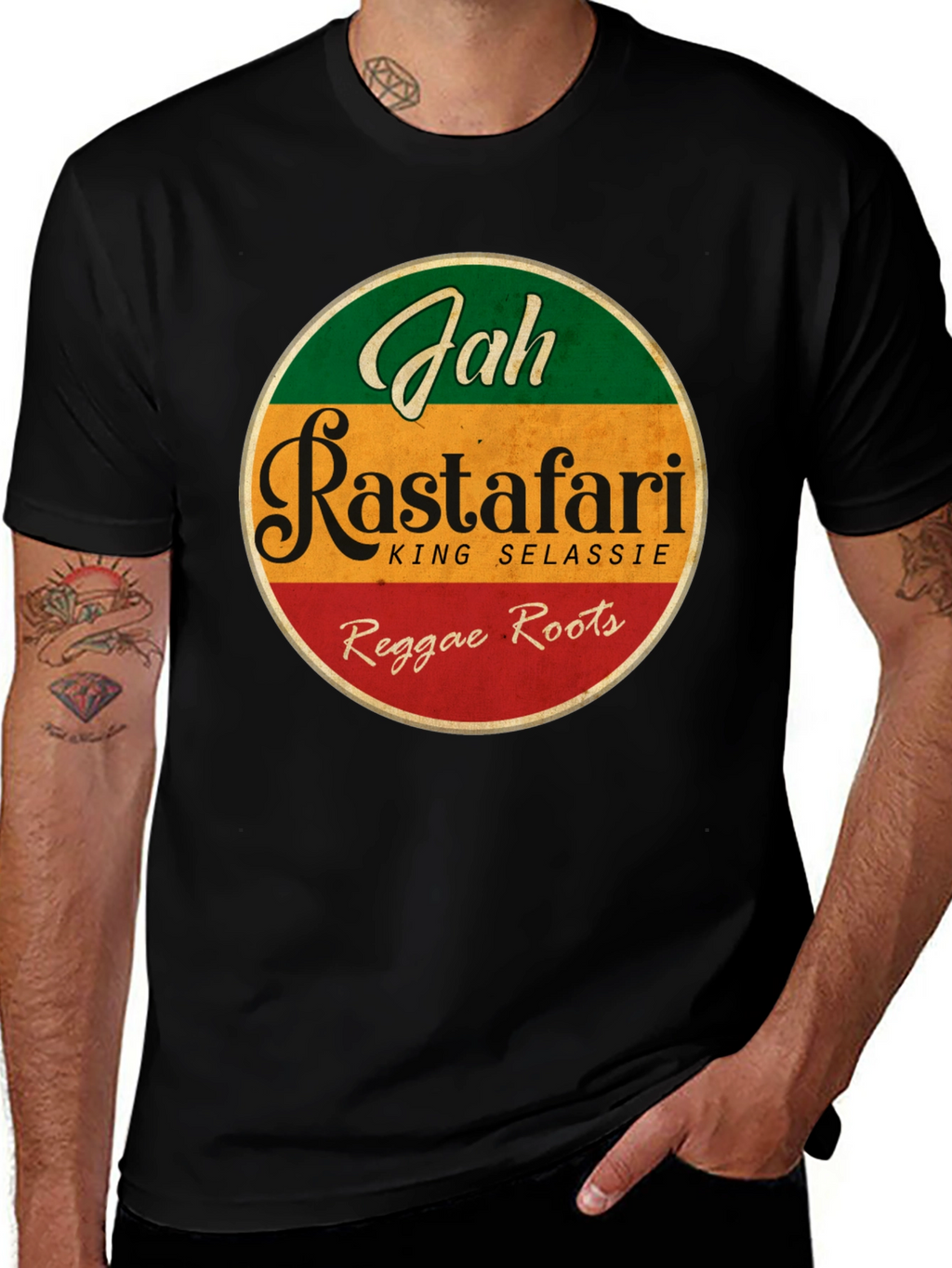 Rasta Reggae T-Shirt - Jah Rastafari King Selassie