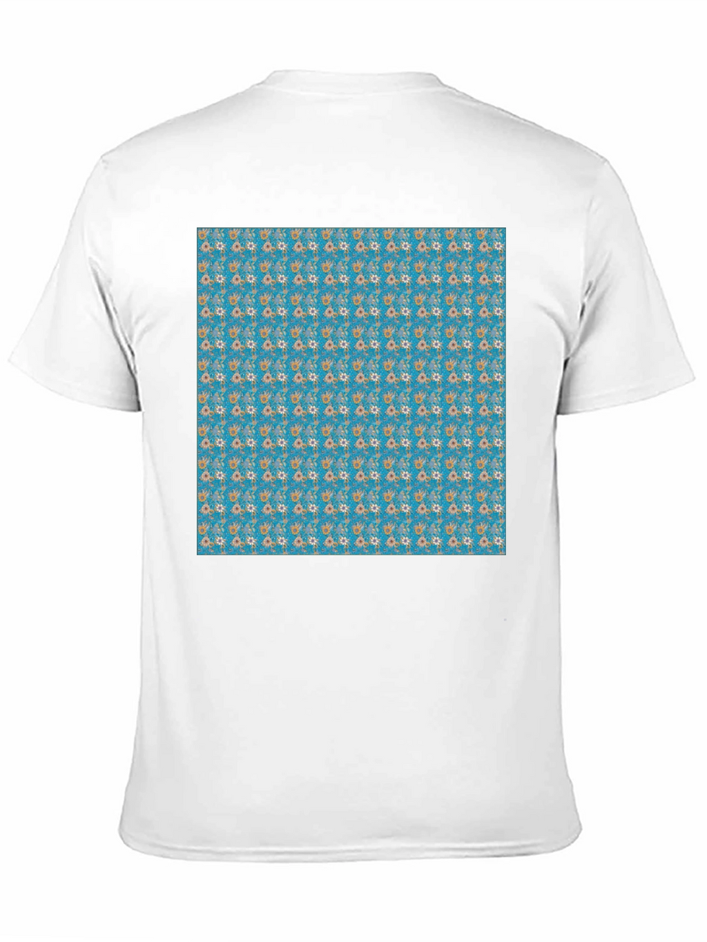 Floral Pattern Black T-Shirt