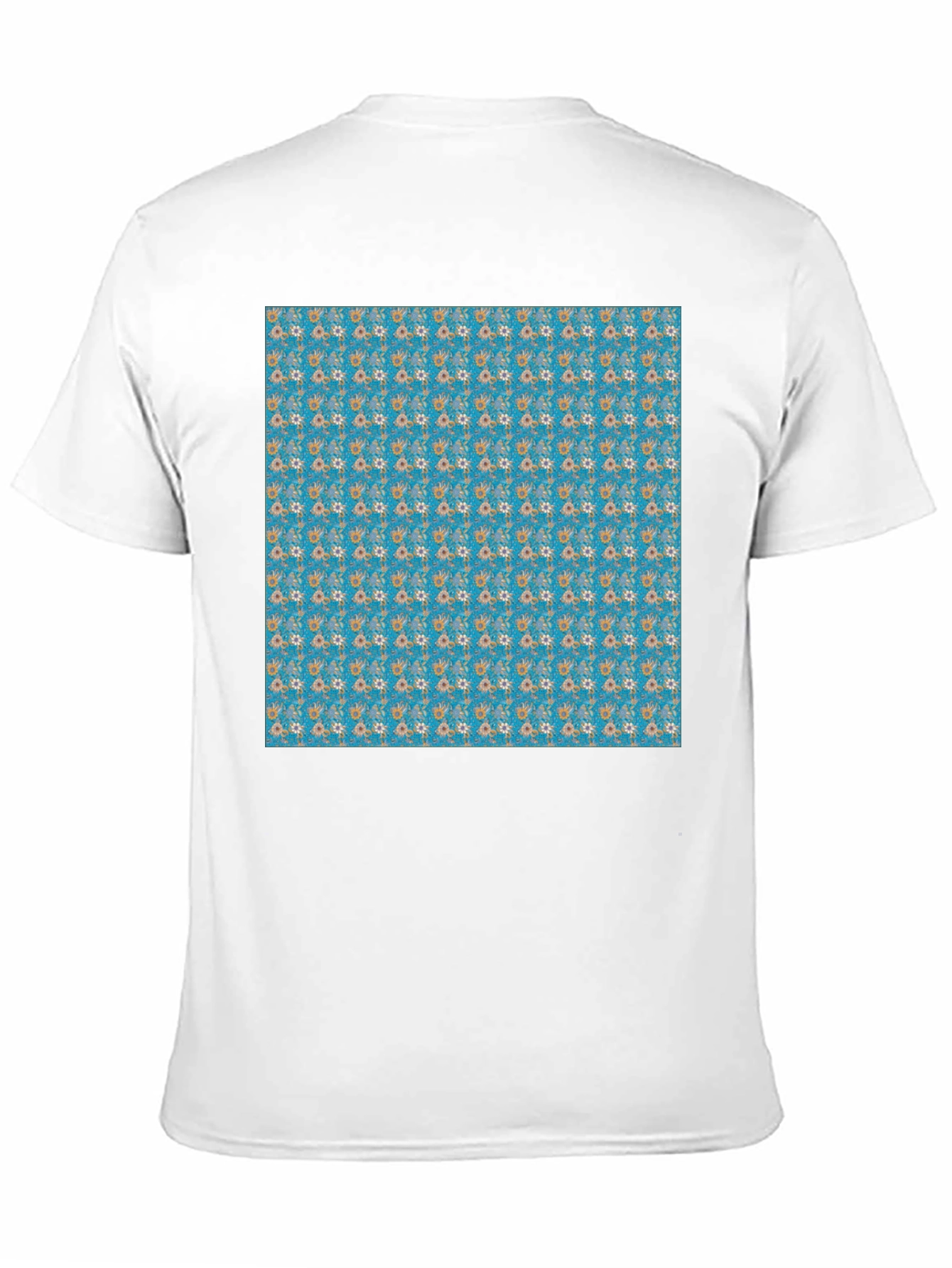 Floral Pattern Black T-Shirt