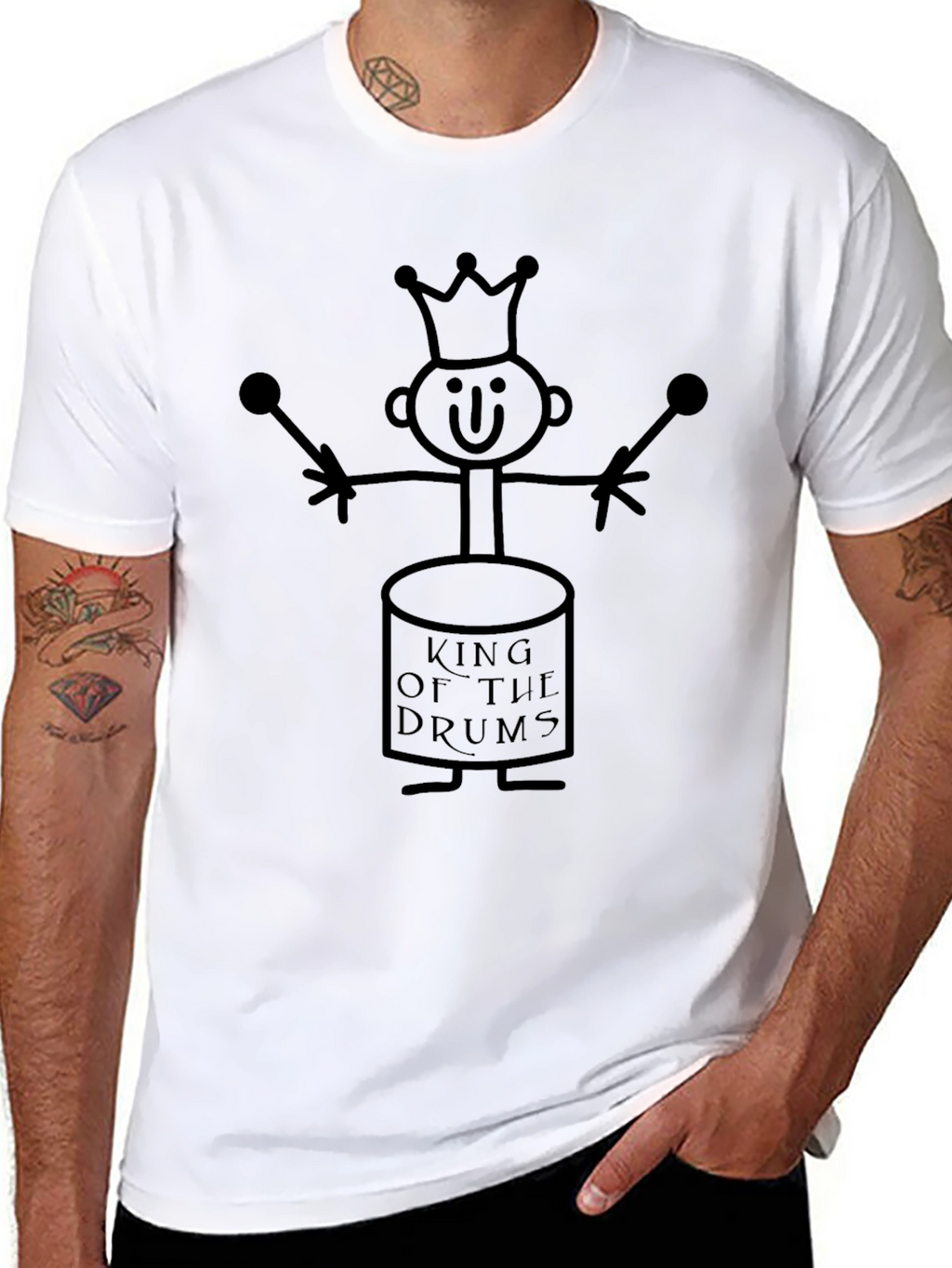 King of the Drums Graphic Tee - Black