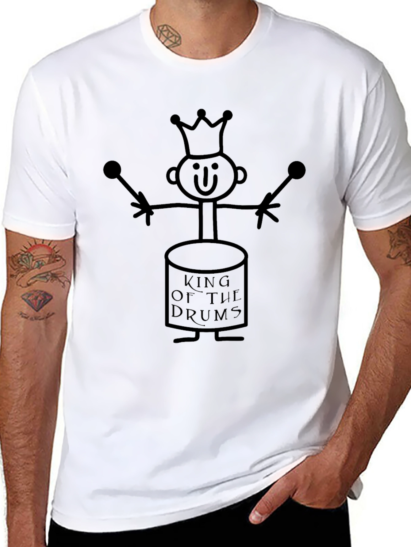 King of the Drums Graphic Tee - Black