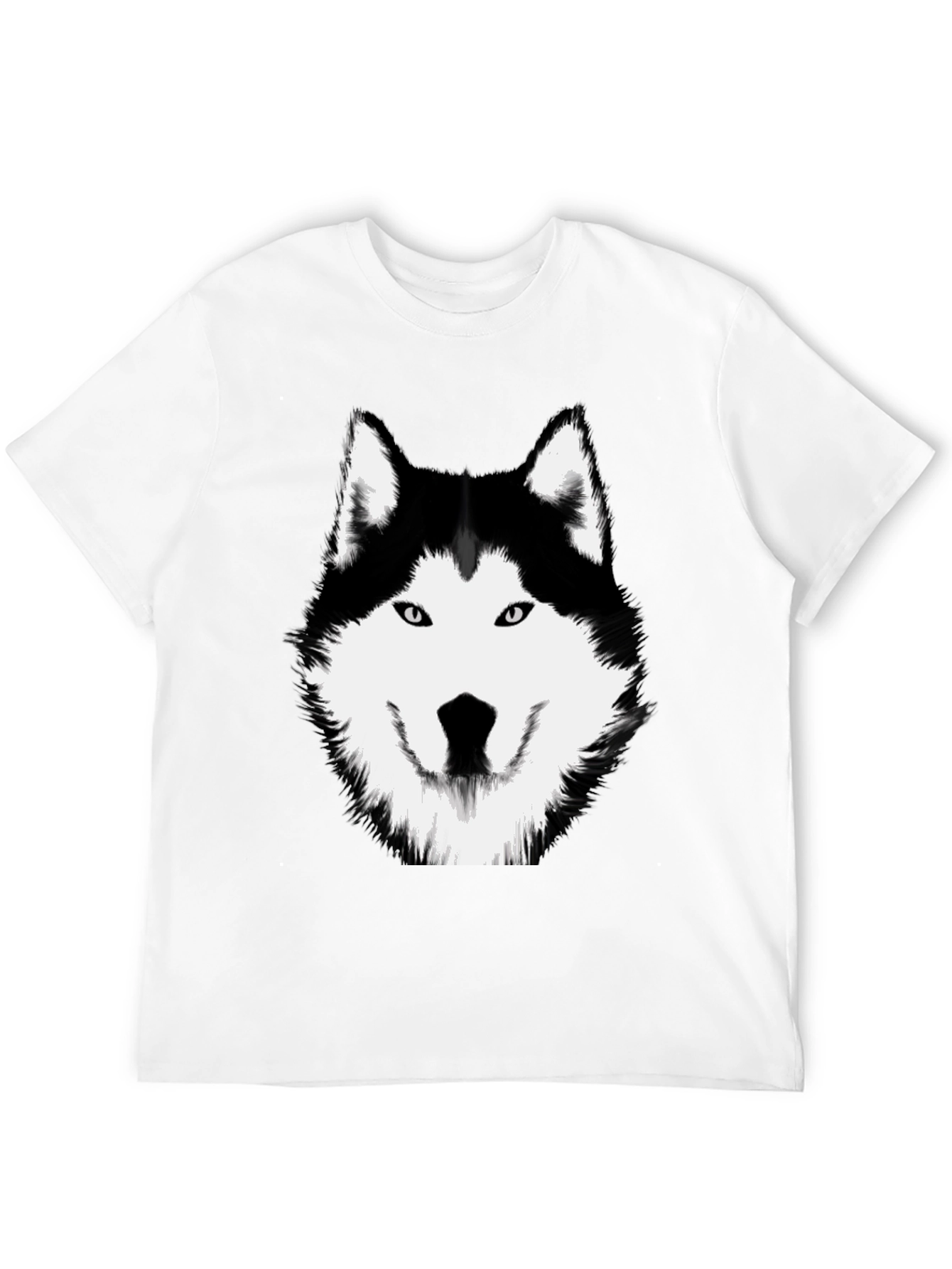 Husky Graphic Tee - Black Cotton Shirt