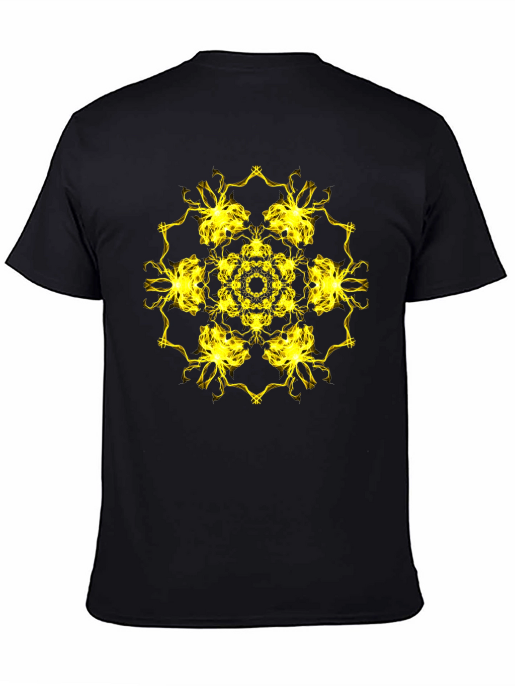 Electric Mandala Graphic Black T-Shirt