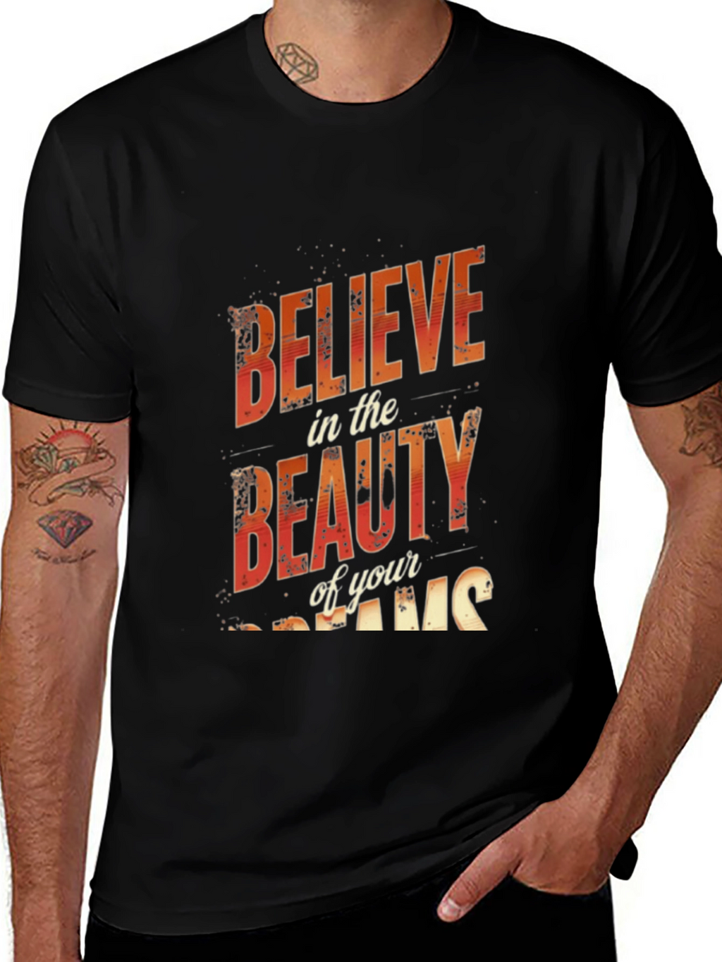 Believe in Beauty Black Graphic Tee