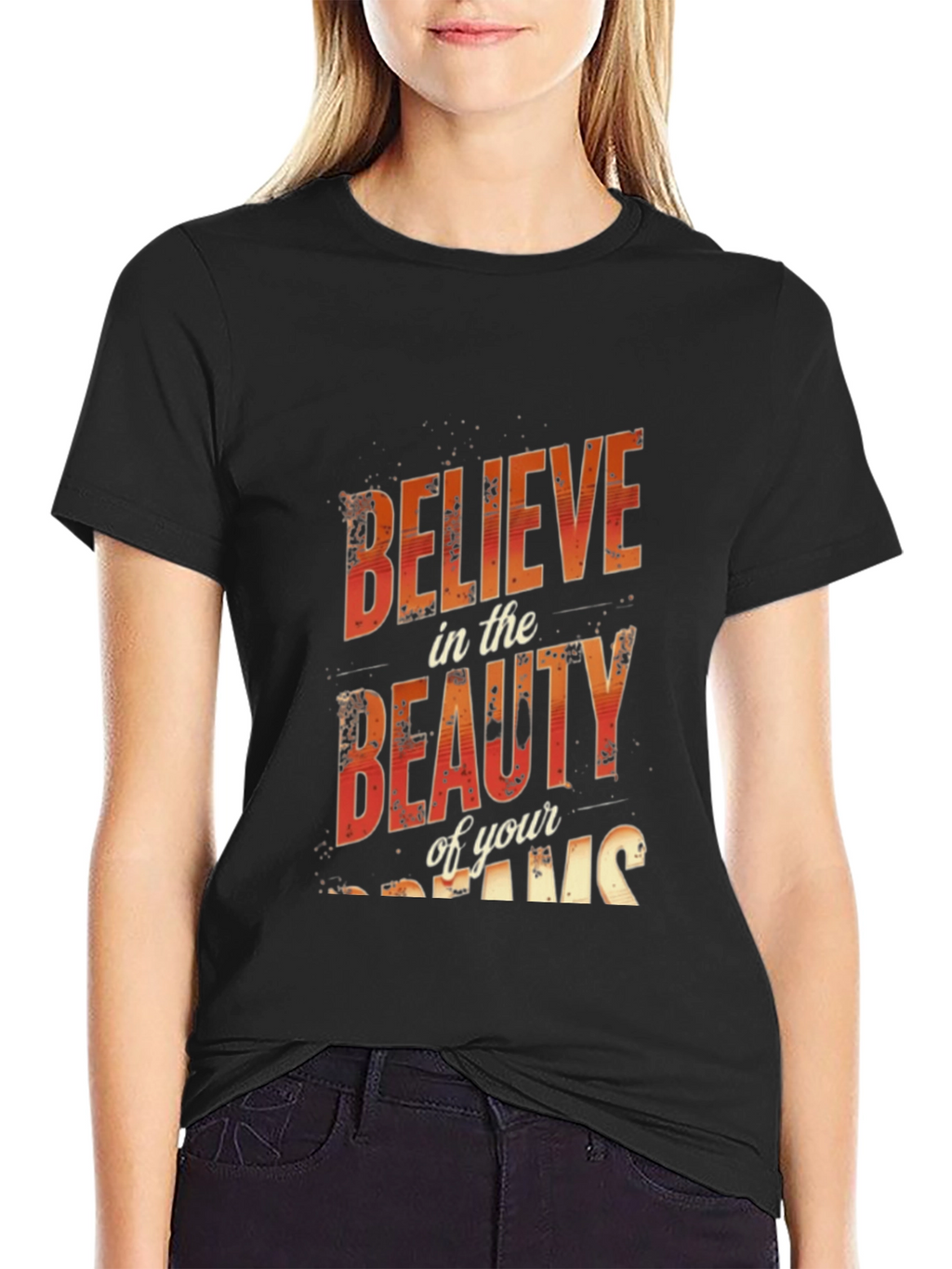 Believe in Beauty Black Graphic Tee