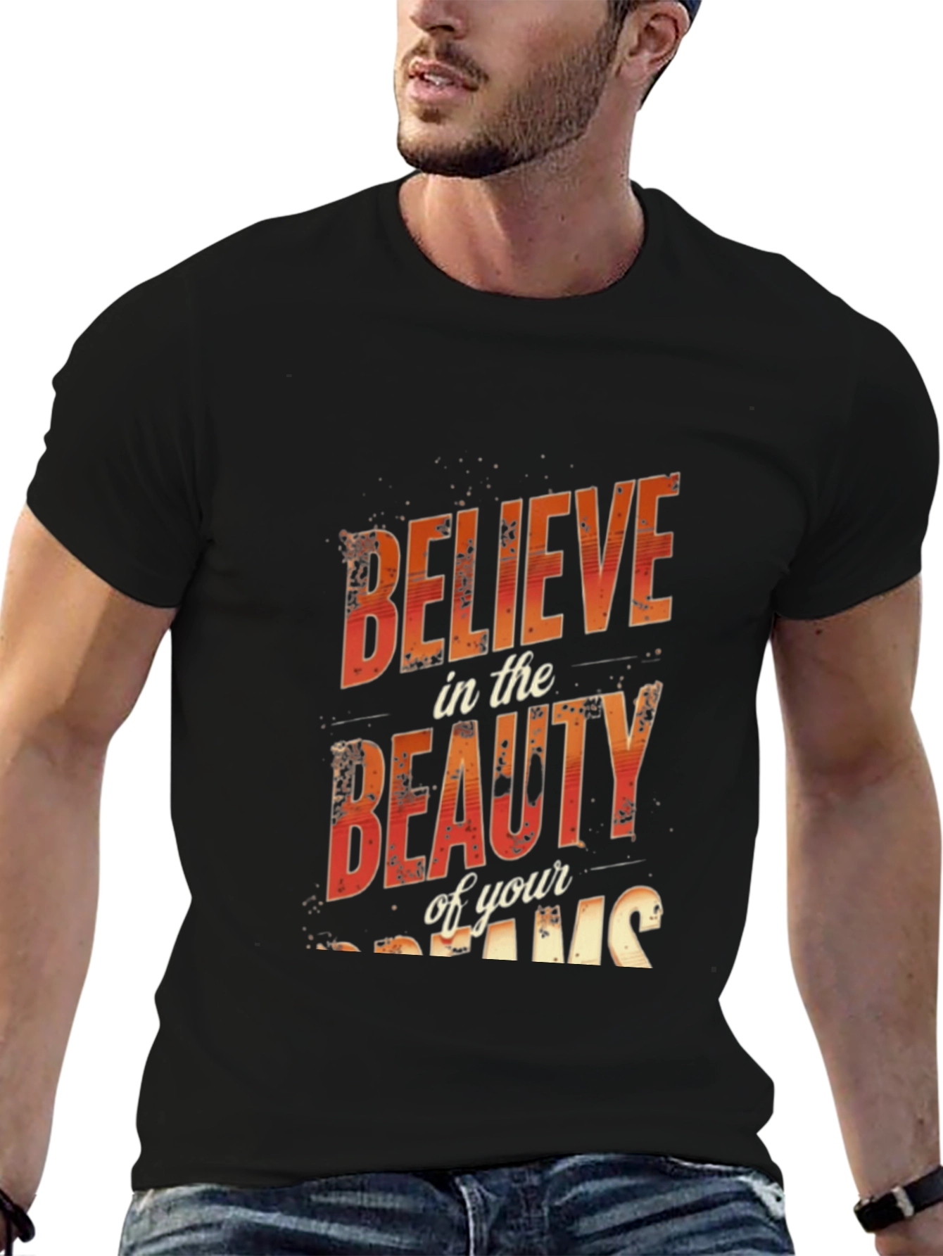 Believe in Beauty Black Graphic Tee