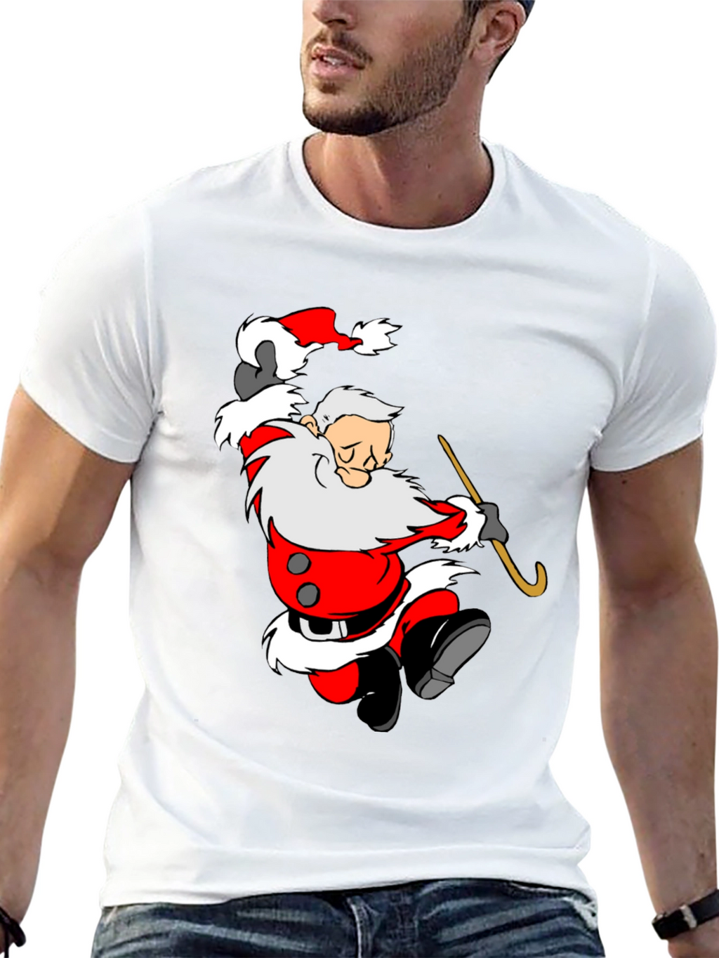 Funny Santa Graphic Tee - Holiday Cheer T-Shirt