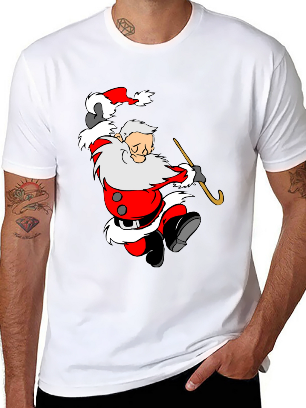 Funny Santa Graphic Tee - Holiday Cheer T-Shirt