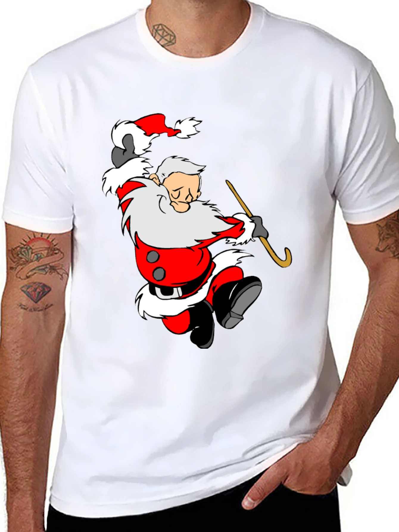 Funny Santa Graphic Tee - Holiday Cheer T-Shirt