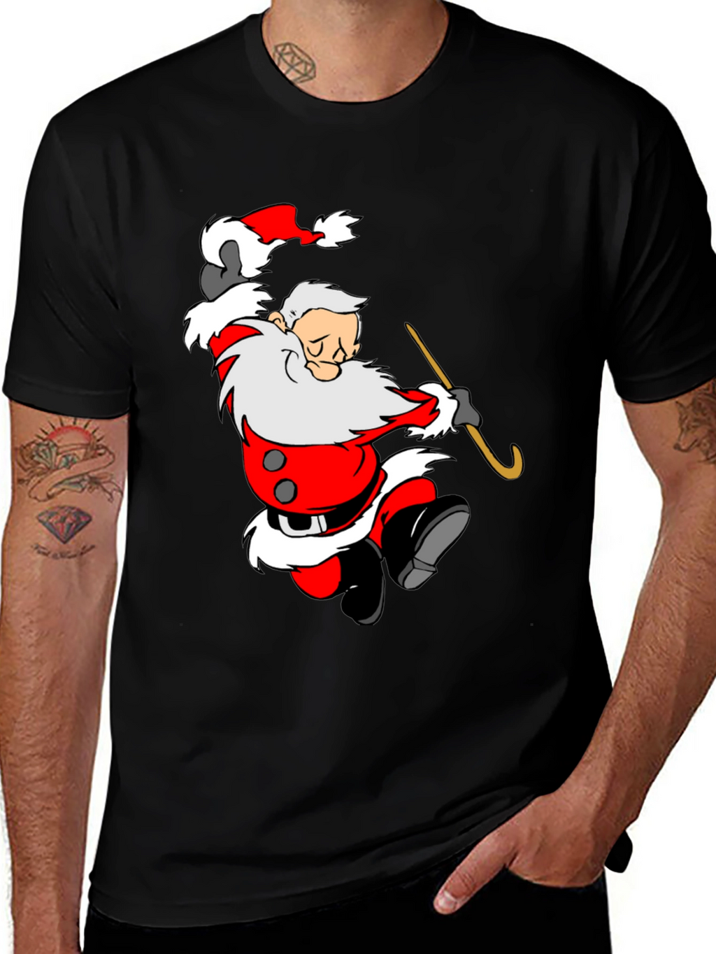 Funny Santa Graphic Tee - Holiday Cheer T-Shirt