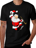 Funny Santa Graphic Tee - Holiday Cheer T-Shirt