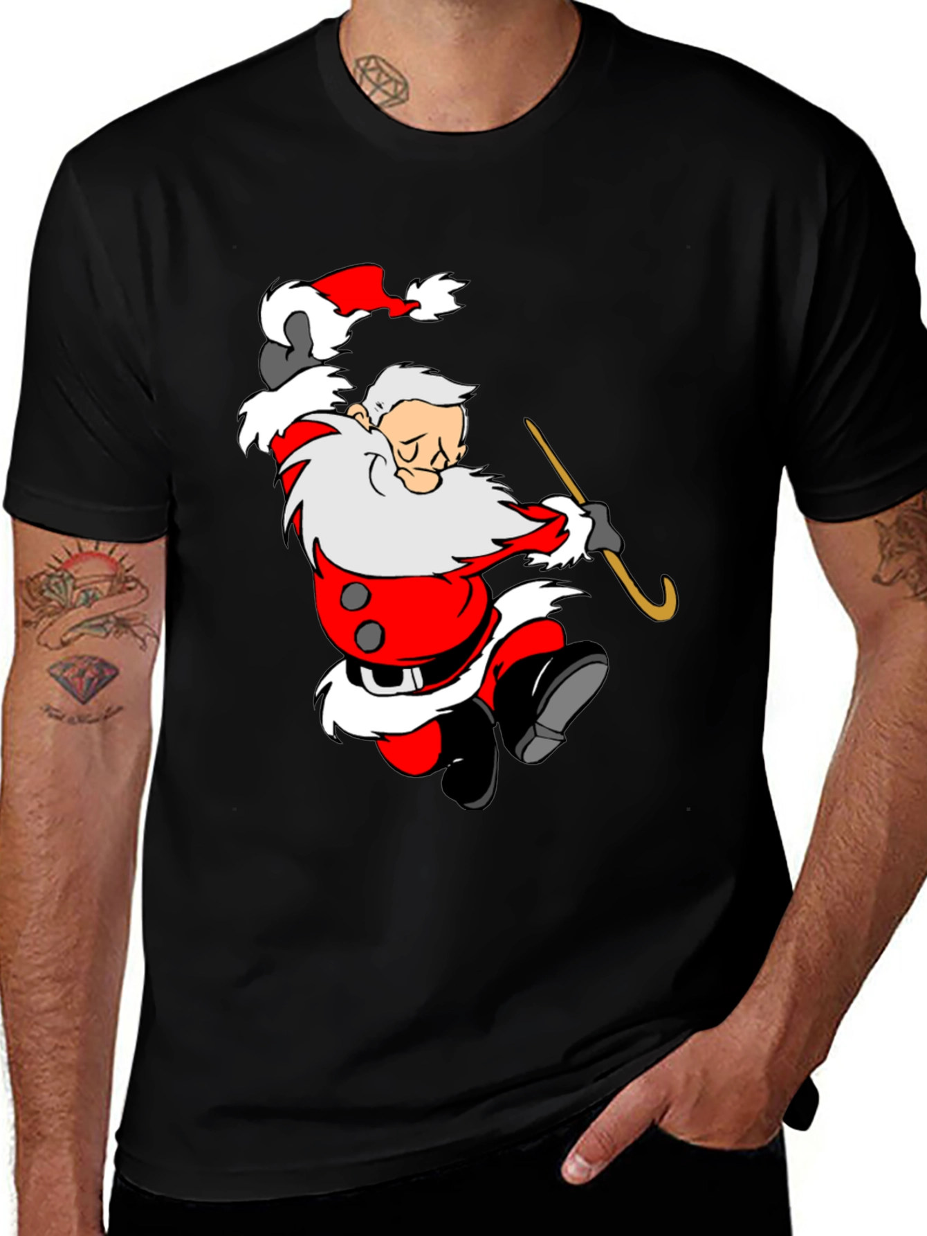 Funny Santa Graphic Tee - Holiday Cheer T-Shirt