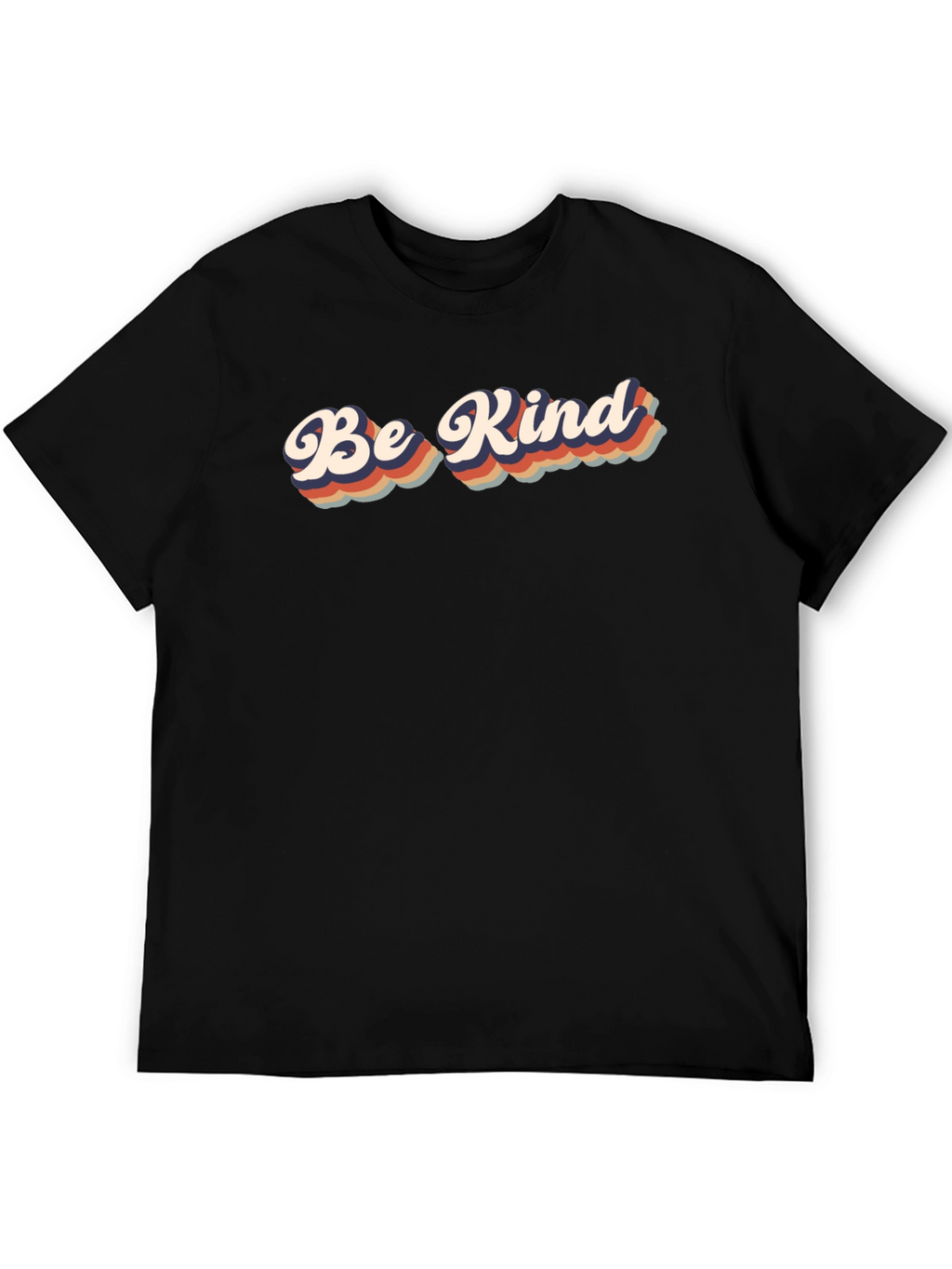 Be Kind Retro Graphic Tee - Soft Black T-Shirt