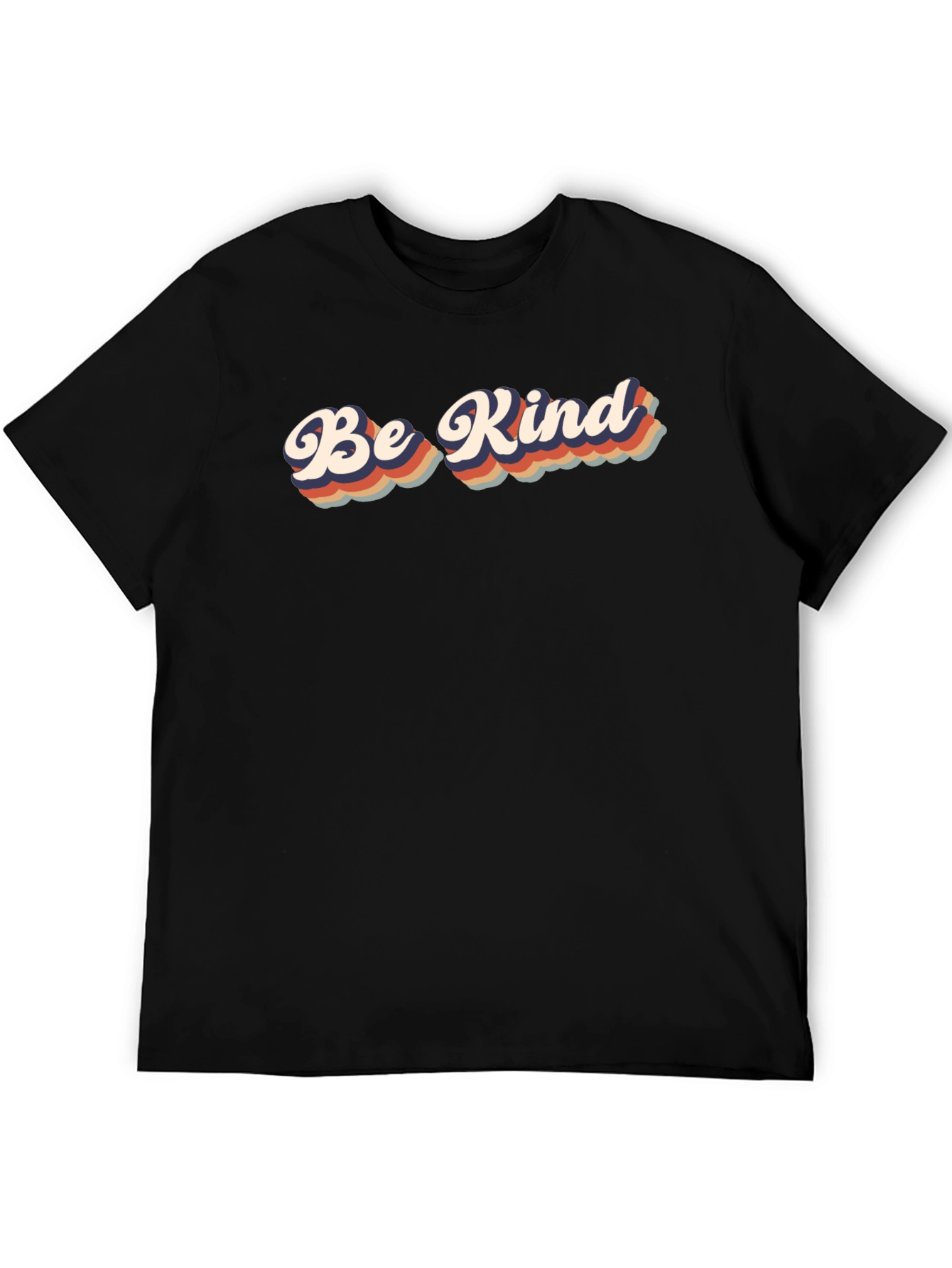 Be Kind Retro Graphic Tee - Soft Black T-Shirt