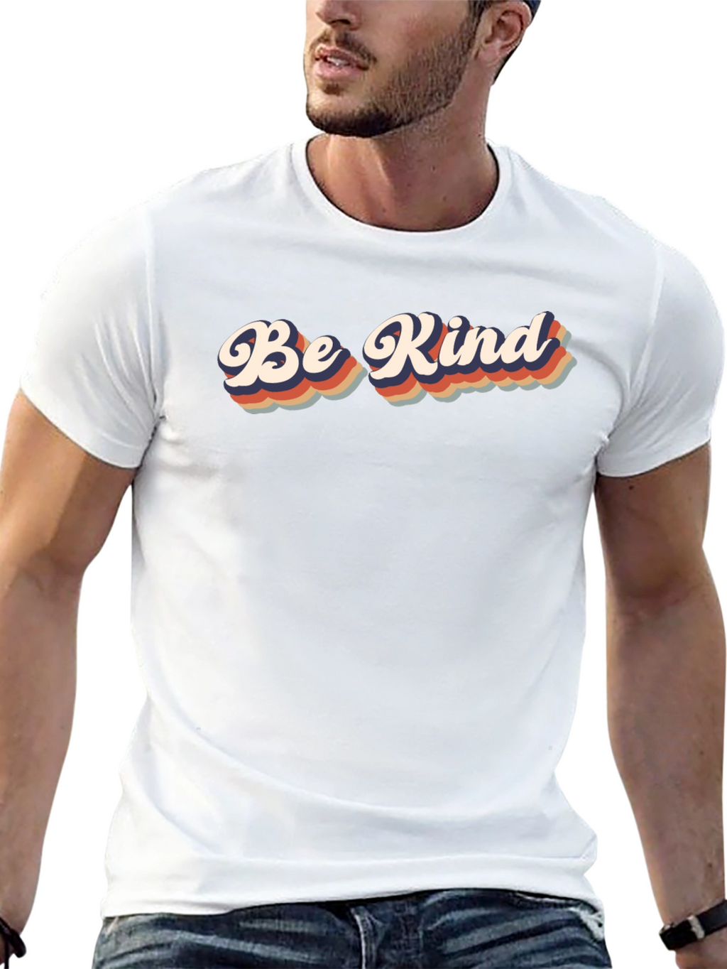 Be Kind Retro Graphic Tee - Soft Black T-Shirt