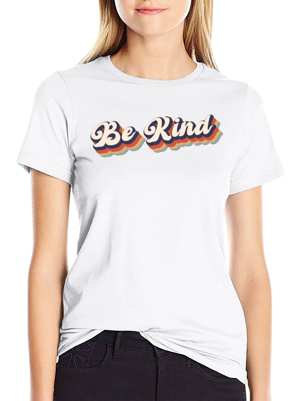 Be Kind Retro Graphic Tee - Soft Black T-Shirt