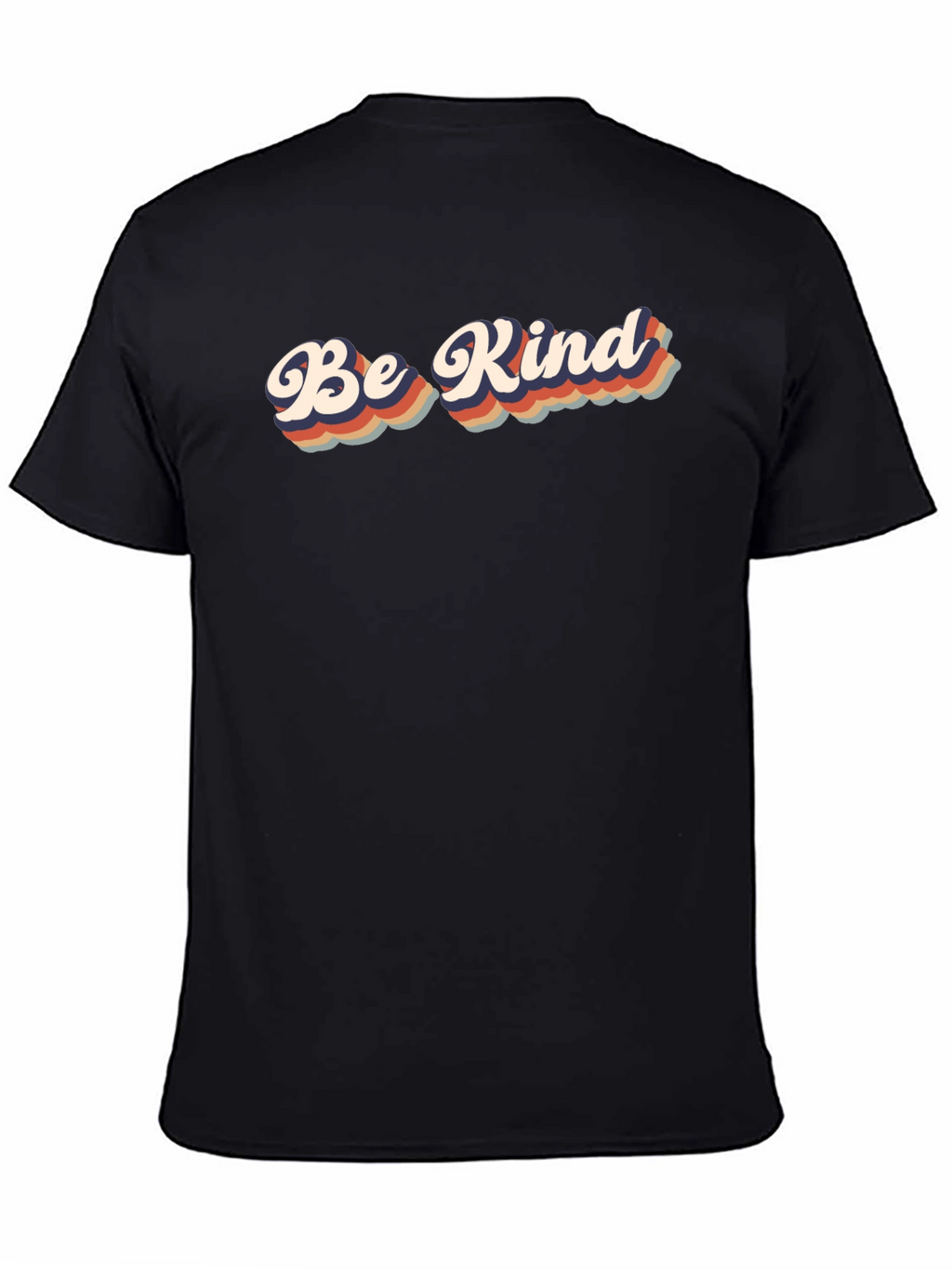 Be Kind Retro Graphic Tee - Soft Black T-Shirt