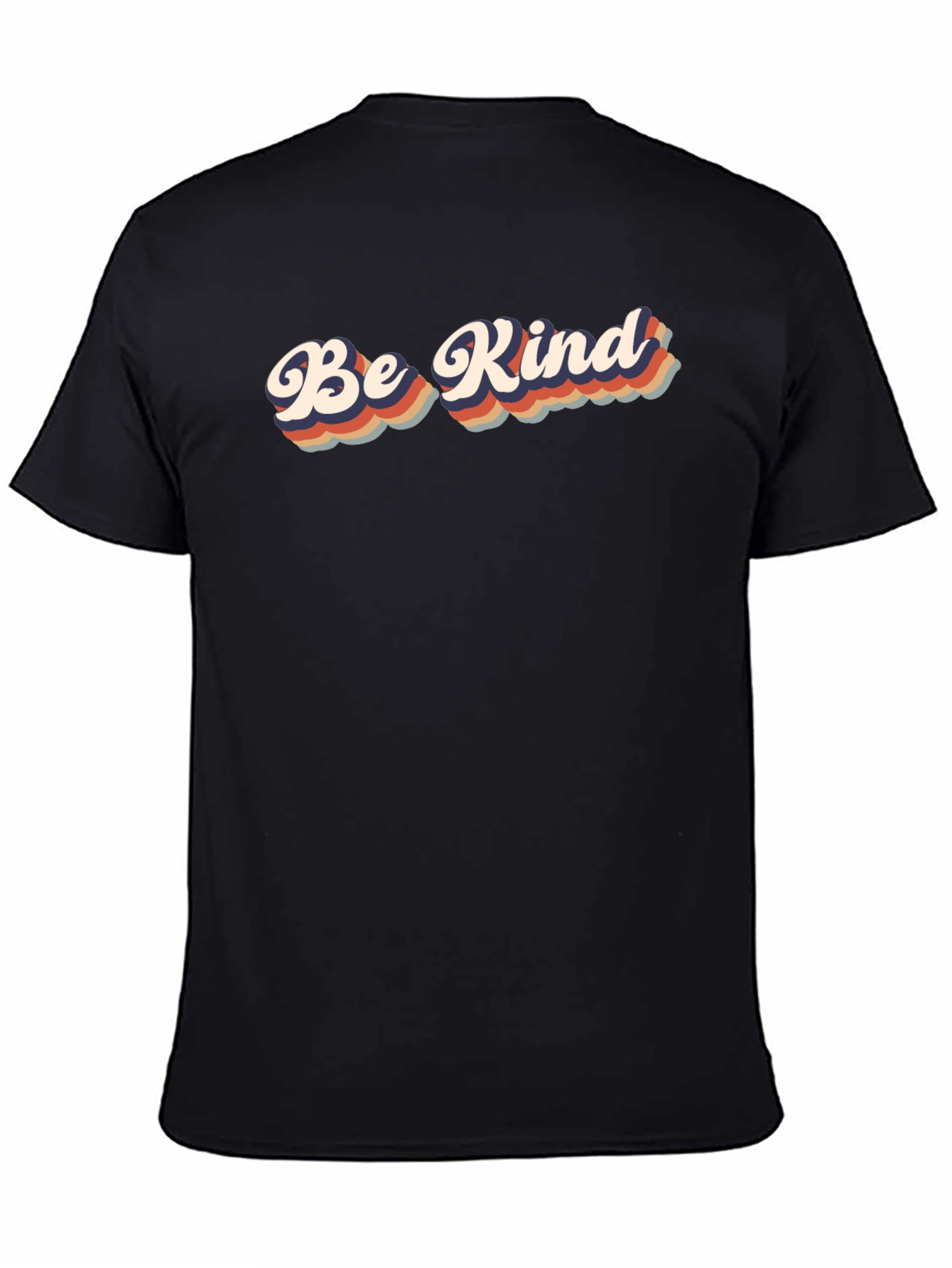 Be Kind Retro Graphic Tee - Soft Black T-Shirt